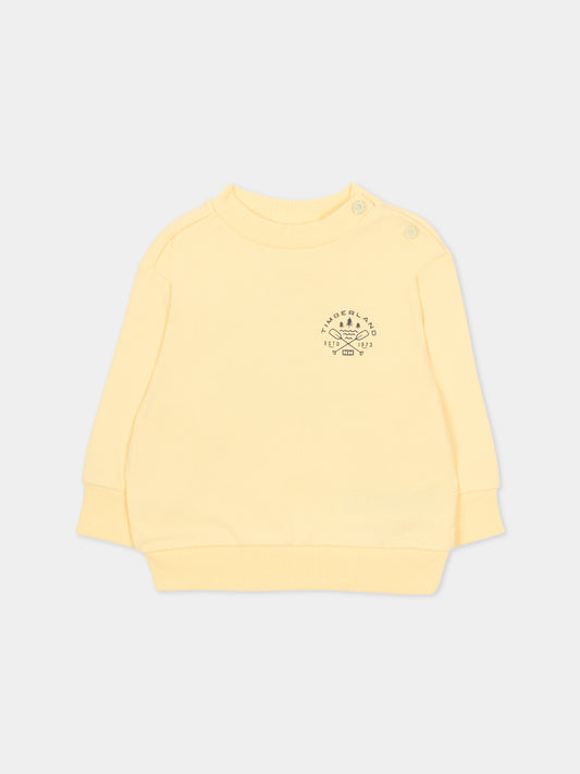 Felpa gialla per neonato con stampa automobile,Timberland,T60869 505