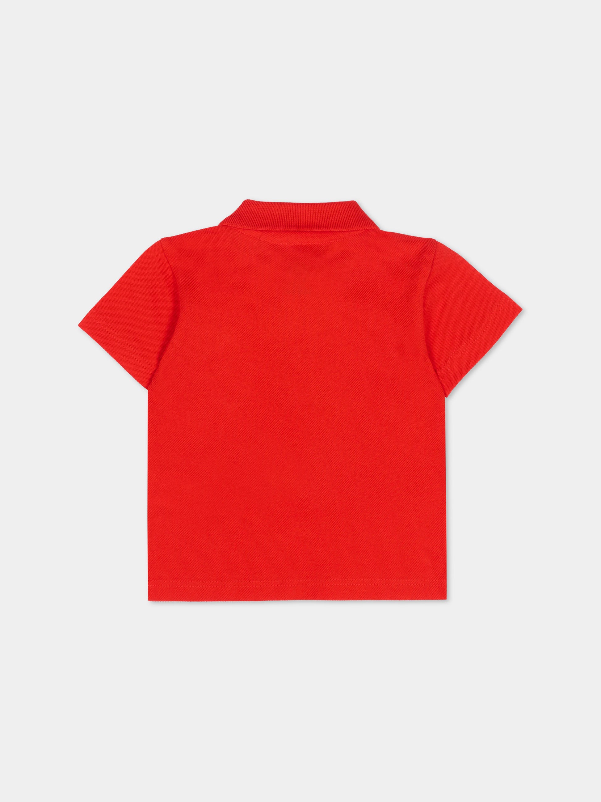 Polo rossa per neonato con logo,Timberland,T60875 97E