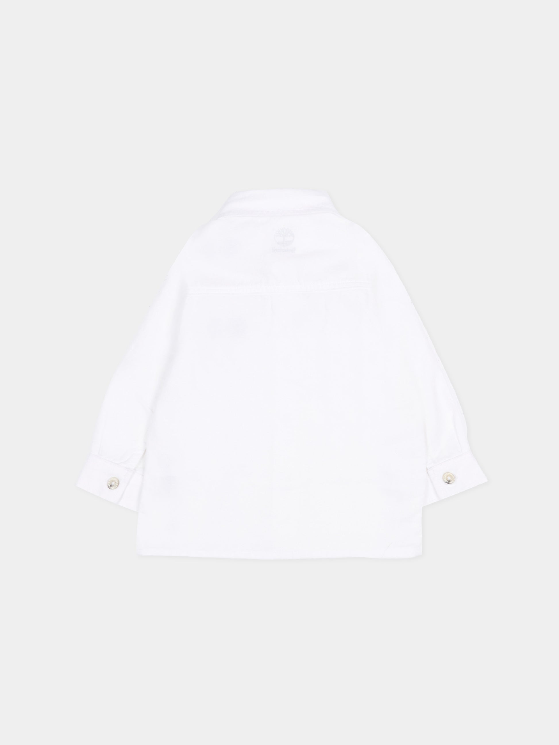 Camicia bianca per neonato con logo,Timberland,T60885 10P