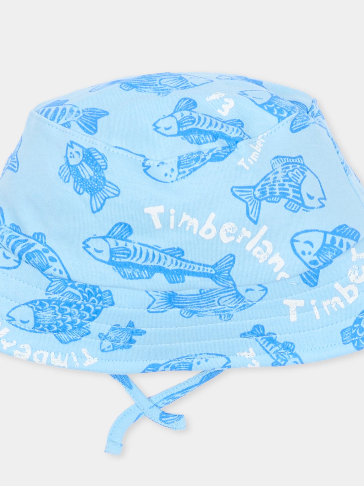 Cloche celeste per neonato con stampa pesce,Timberland,T60905 79H