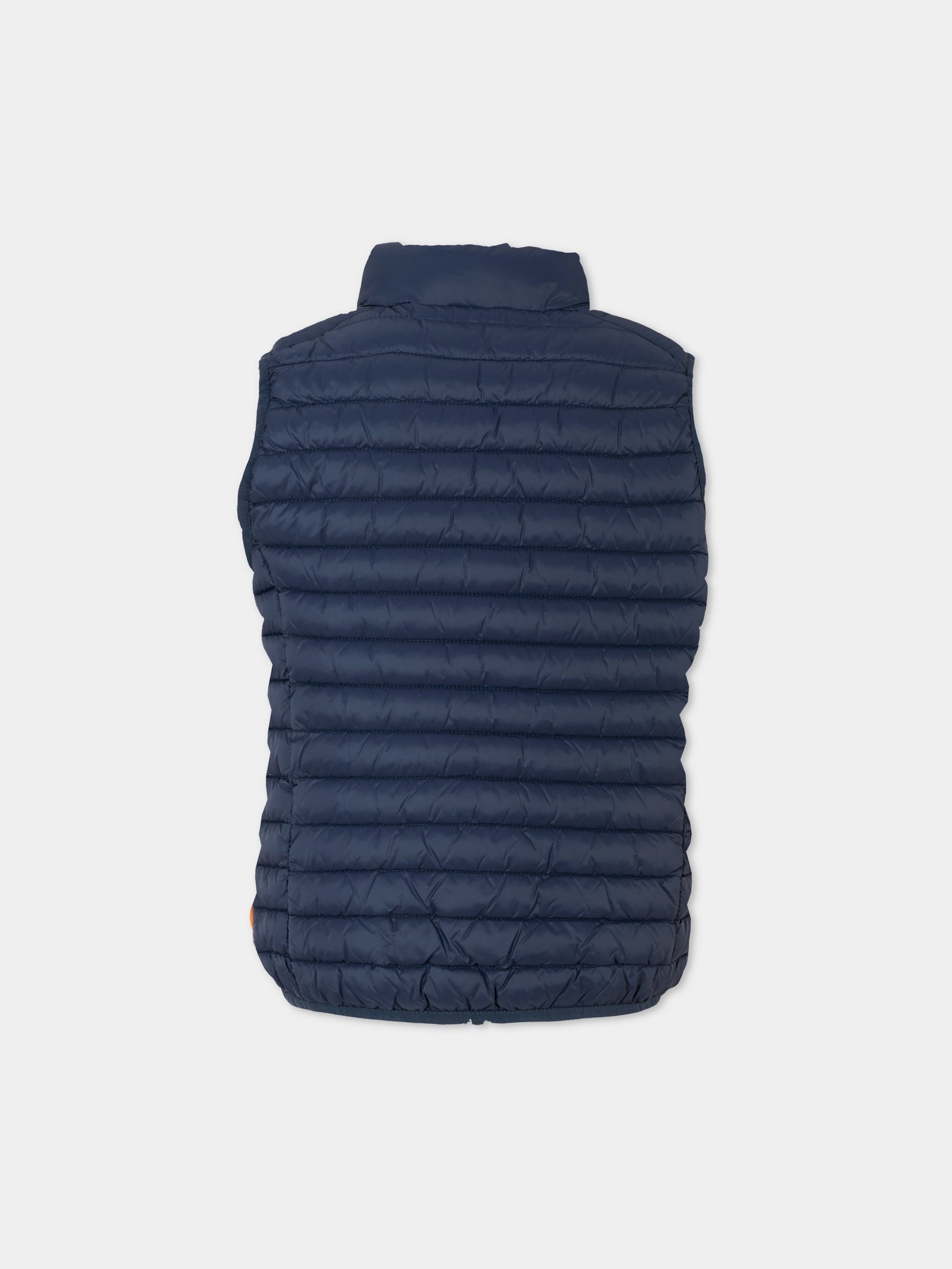 Gilet blu Dolin per bambino con logo,Save The Duck Kids,J82430X GIGA20 90000