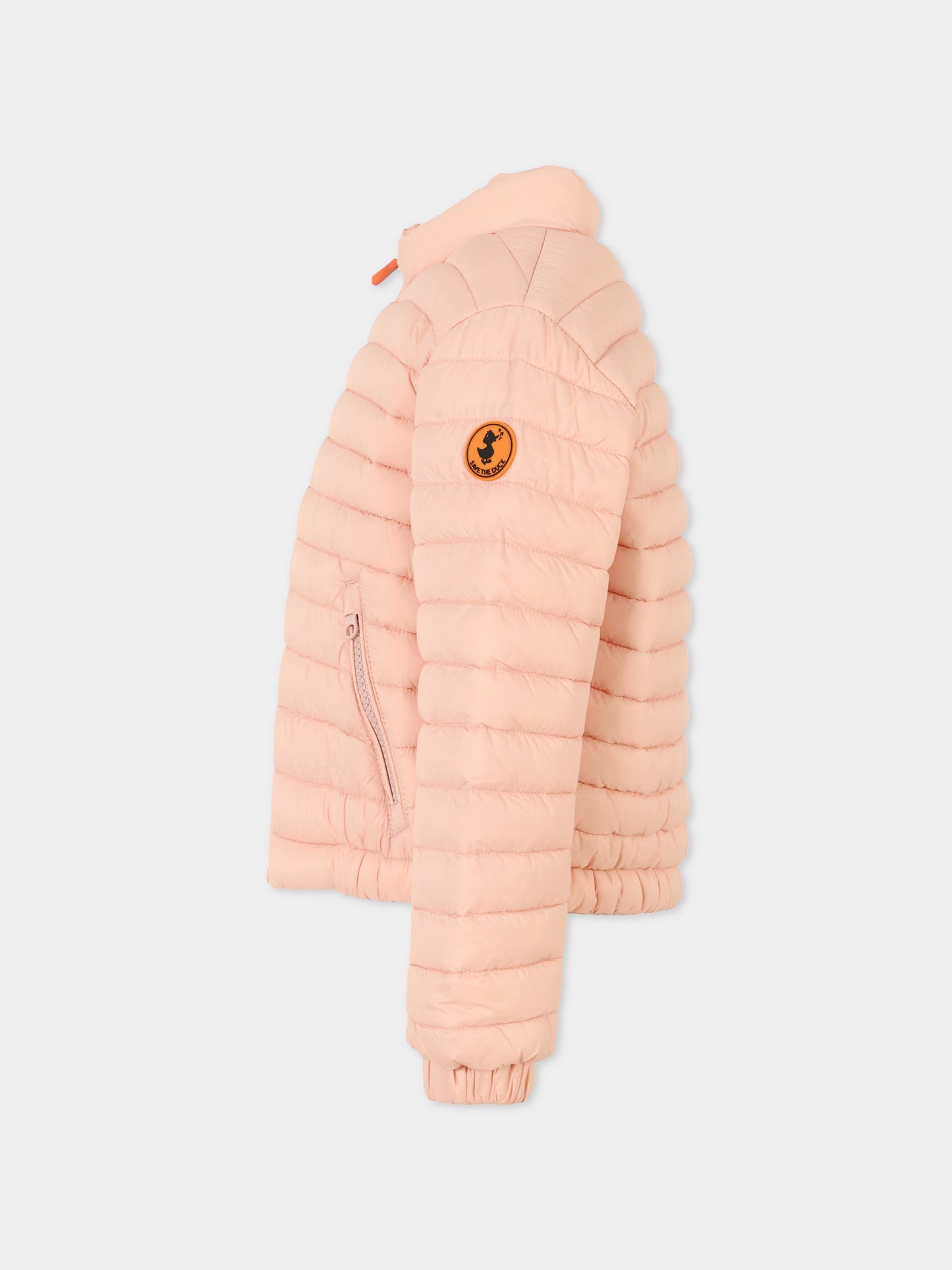 Piumino rosa Giga per bambina con logo,Save The Duck Kids,J31151G GIGA20 80007