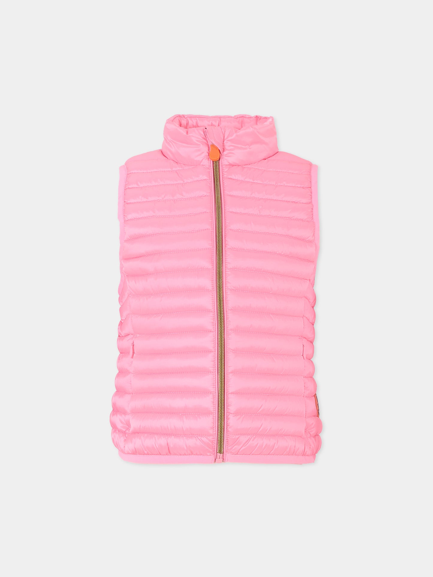 Gilet Ava rosa per bambina con logo,Save The Duck Kids,J85310G IRIS20 80018