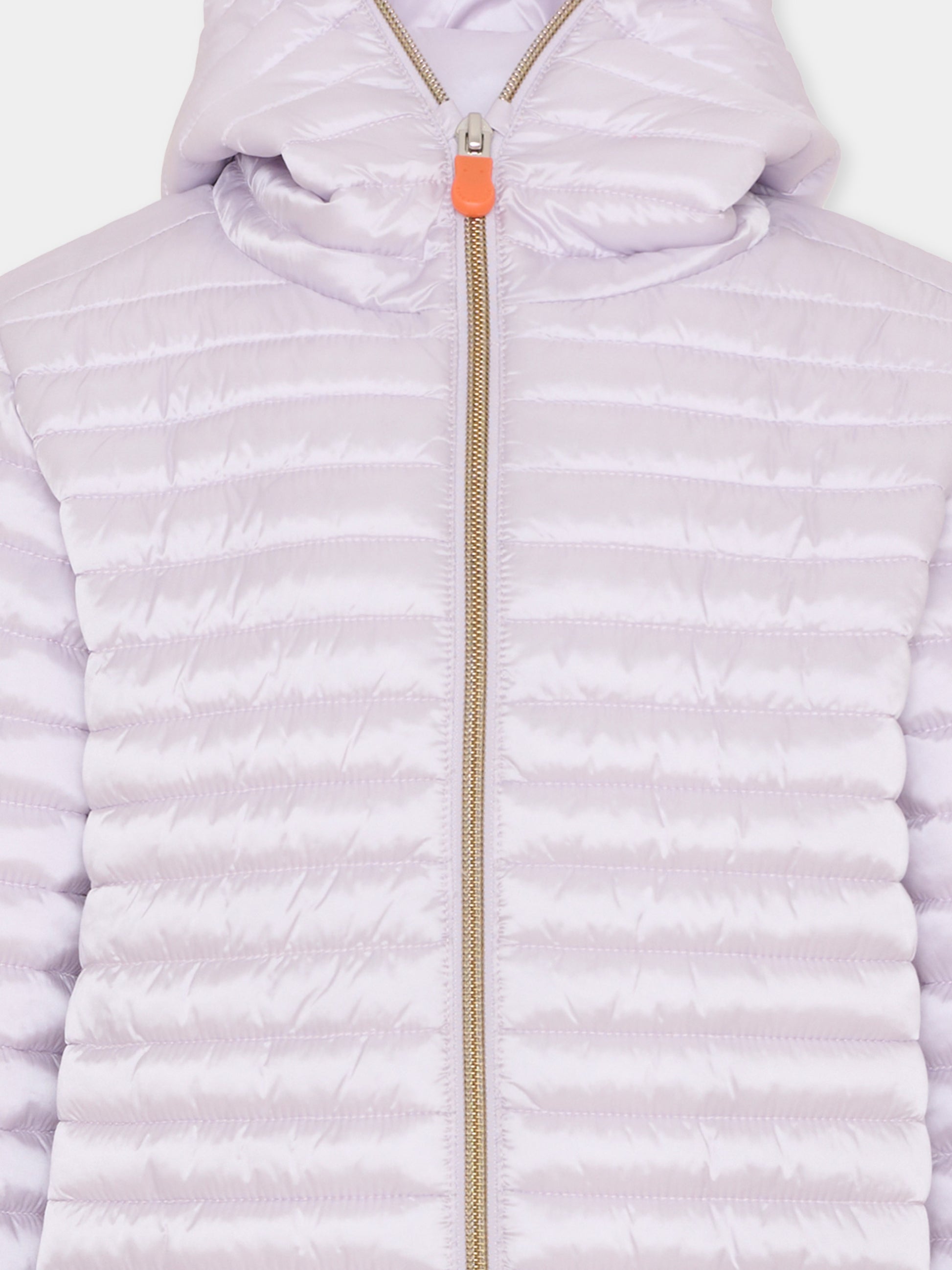 Piumino Iris lilla per bambina con logo,Save The Duck Kids,J32310G IRIS22 80048