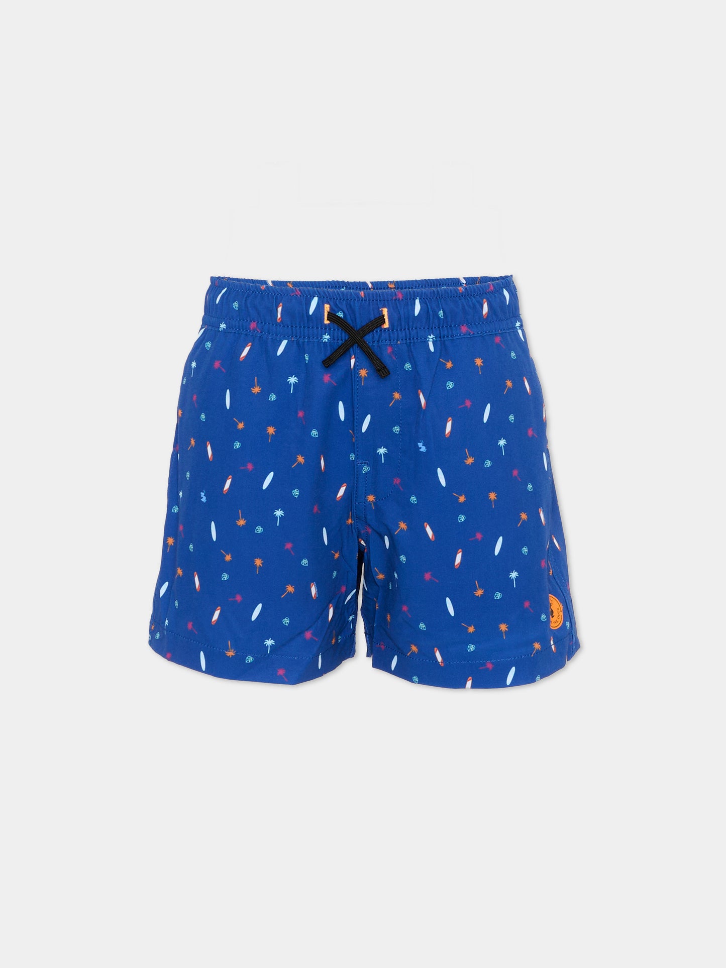 Boxer mare blu Getu per bambino con palme,Save The Duck Kids,JW1231B SIPO22 21957