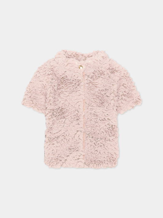 Giacca beige per bambina con logo,Herno Kids,GI000096G 12783 4035