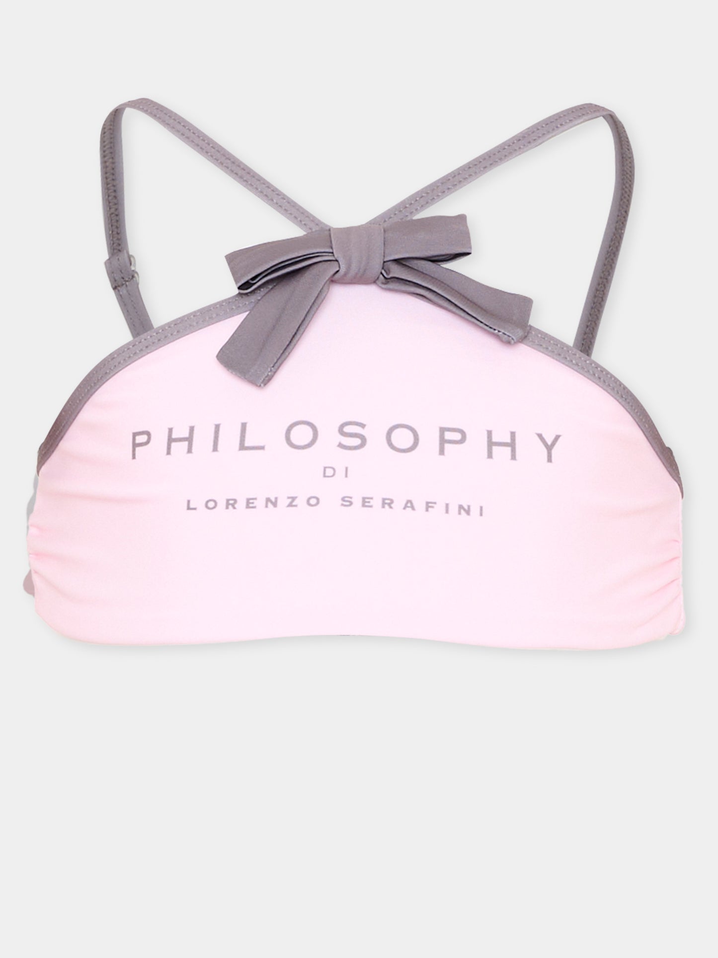 Slip e bikini rosa per bambina a righe,Philosophy,I9G001 - 7080 - 0390