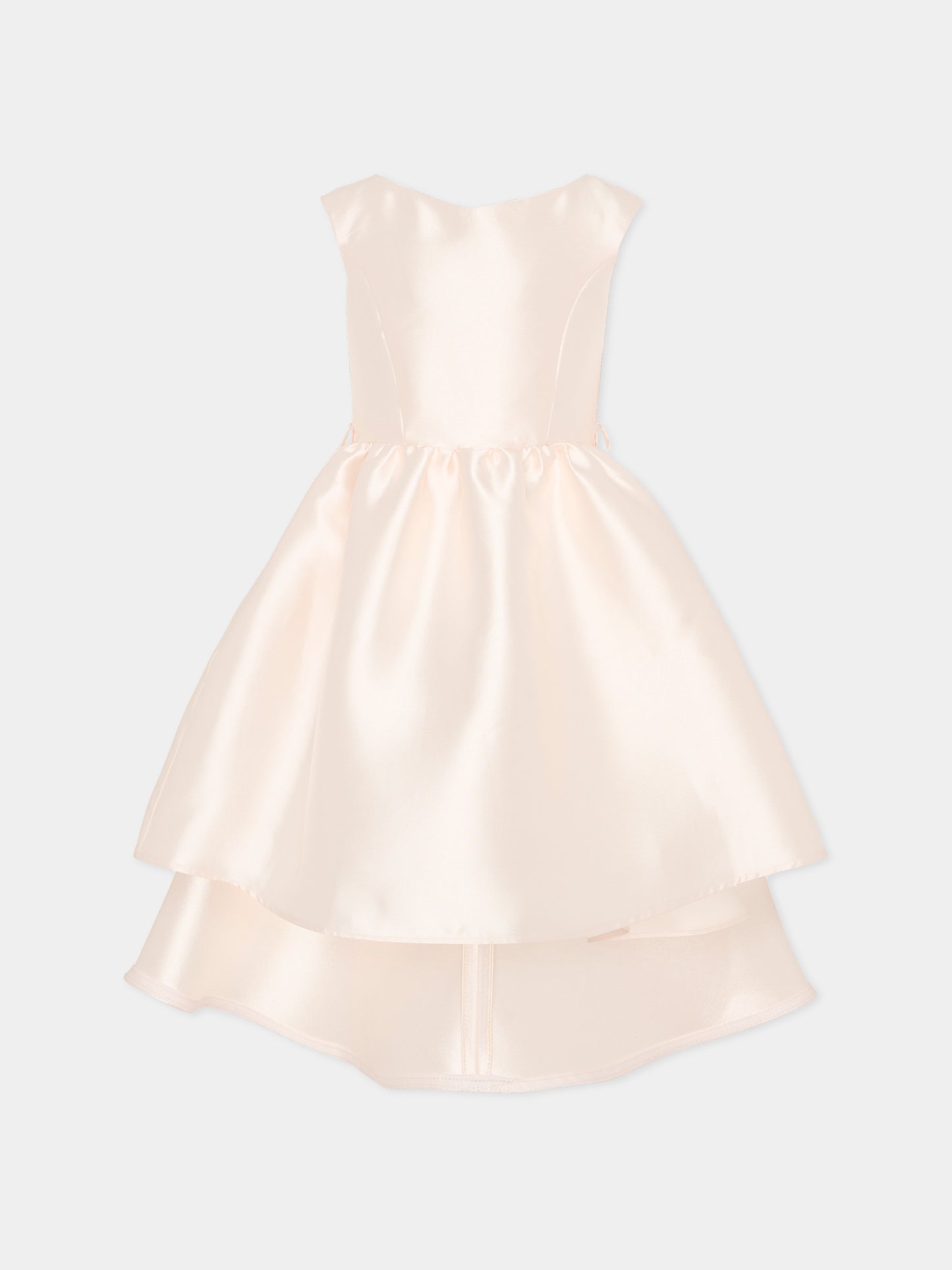 Vestito rosa per bambina con fiori,Monnalisa,71G912 - 7304 - 0092