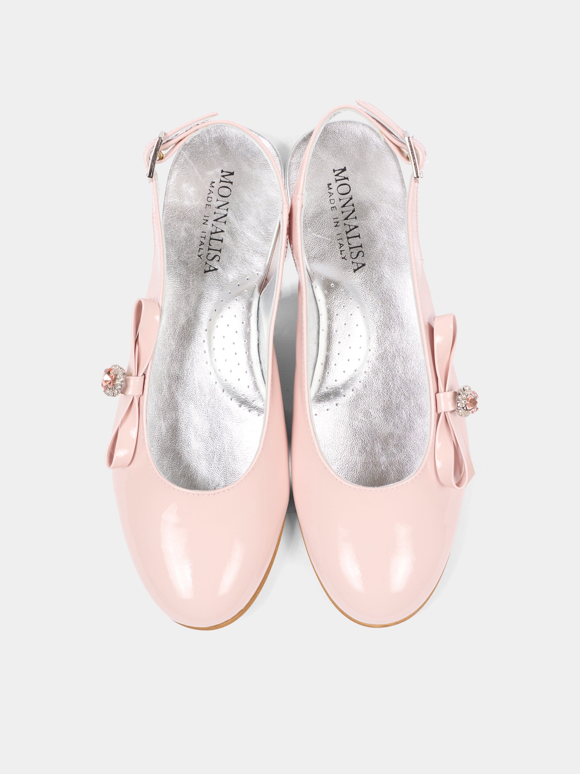 Ballerine rosa per bambina con fiocco,Monnalisa,87G000 - 7706 - 0091