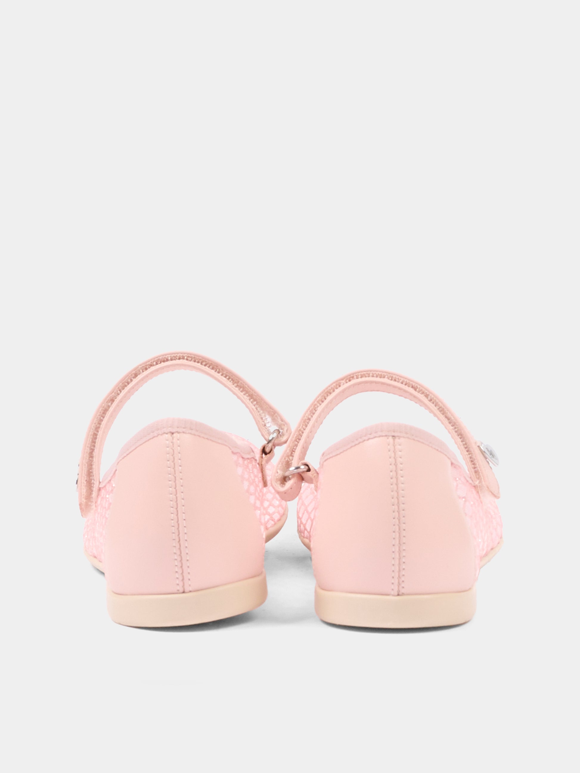 Ballerine rosa per bambina con cuore,Monnalisa,87G002 - 7704 - 0091