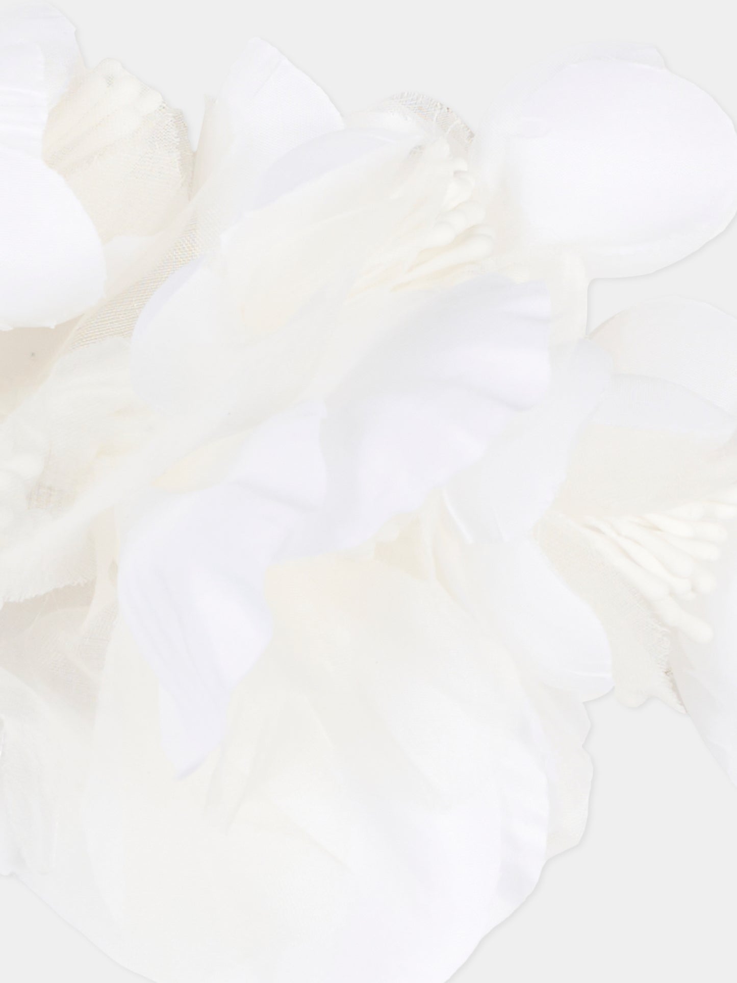 Fermaglio bianco per bambina con fiori,Monnalisa,79G010 - 7097 - 0001