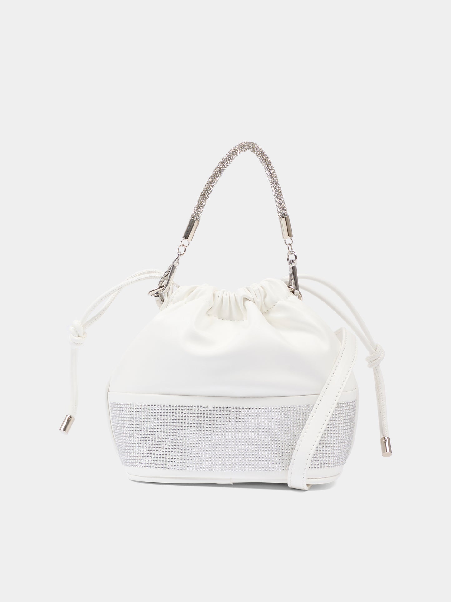 Borsa argento per bambina con strass,Monnalisa,79G004 - 7742 - 0001