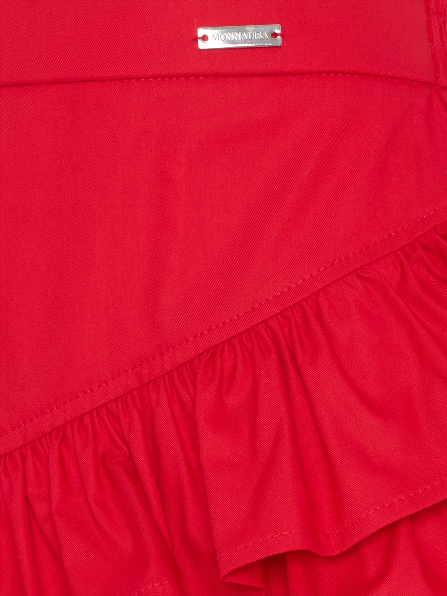 Gonna rossa per bambina con logo,Monnalisa,17G700 - 7301 - 0044