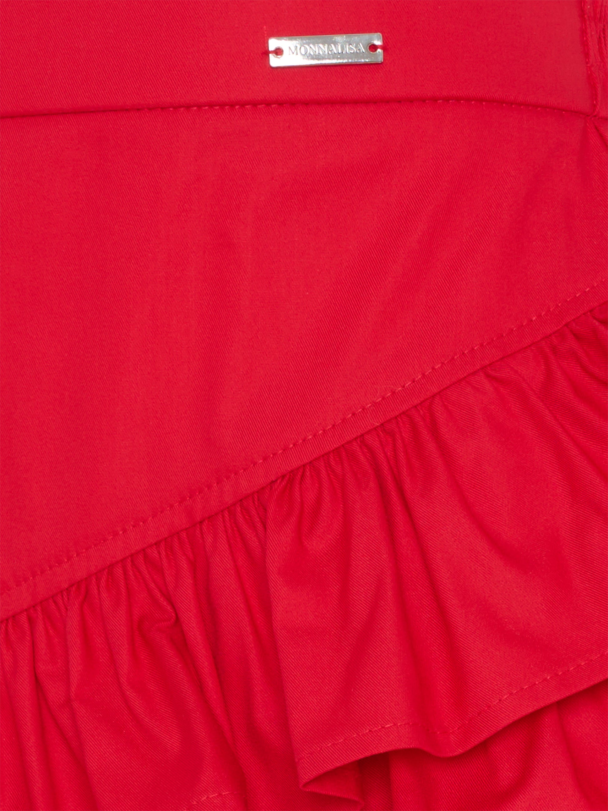 Gonna rossa per bambina con logo,Monnalisa,17G700 - 7301 - 0044