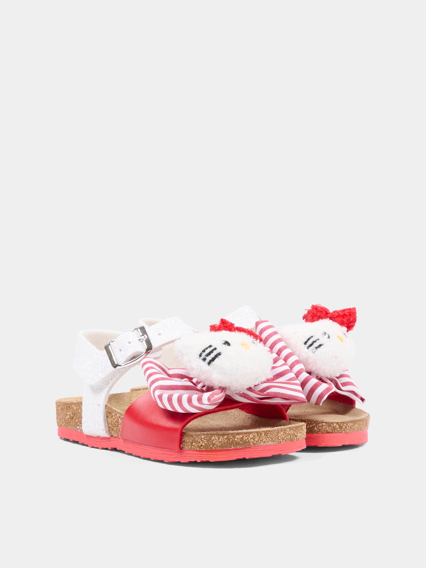 Sandali bianchi per bambina con Hello Kitty,Monnalisa,8CG015 - 7702 - 9944