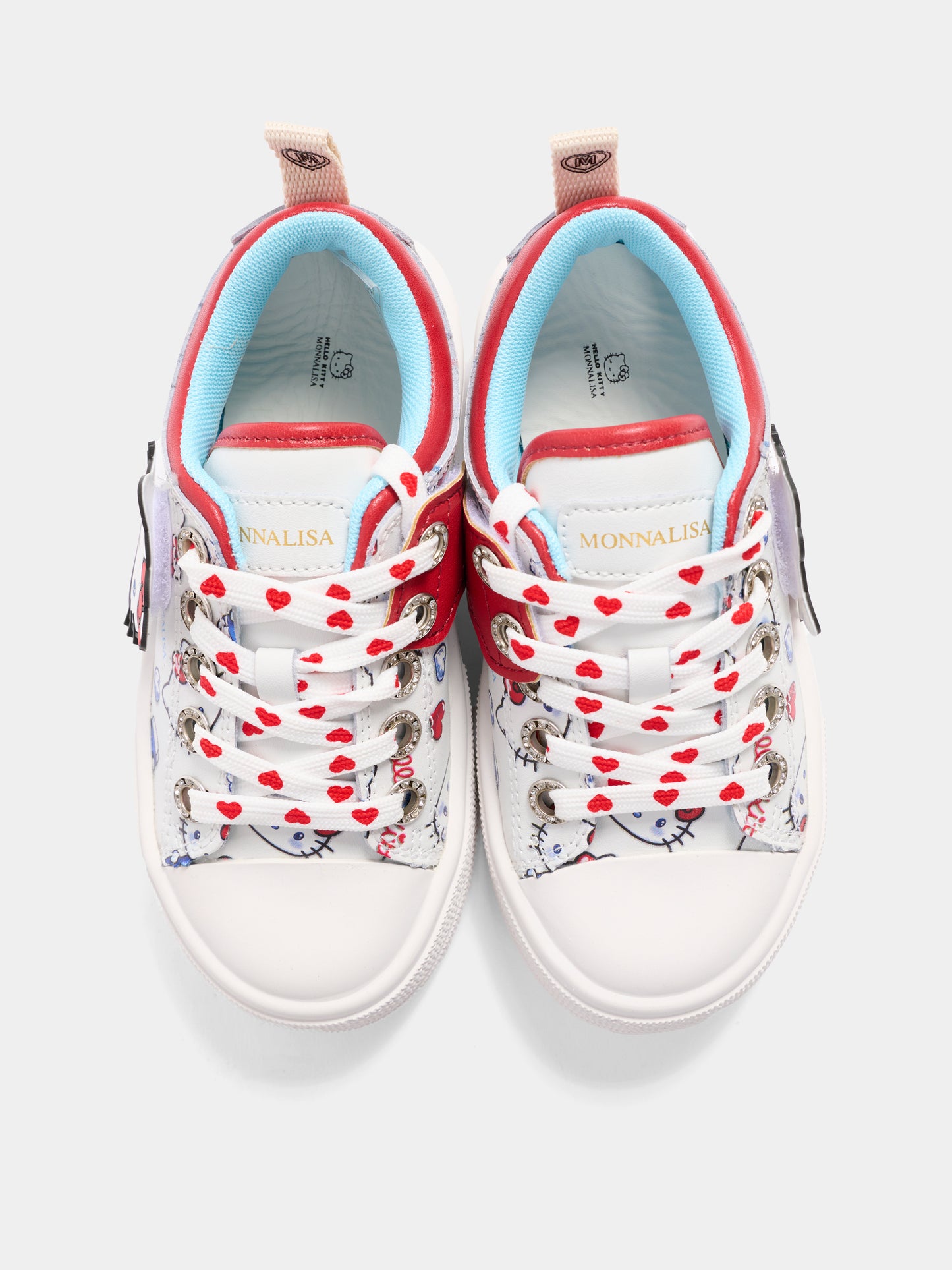 Sneakers bianche per bambina con Hello Kitty,Monnalisa,8CG007 - 7705 - 9944