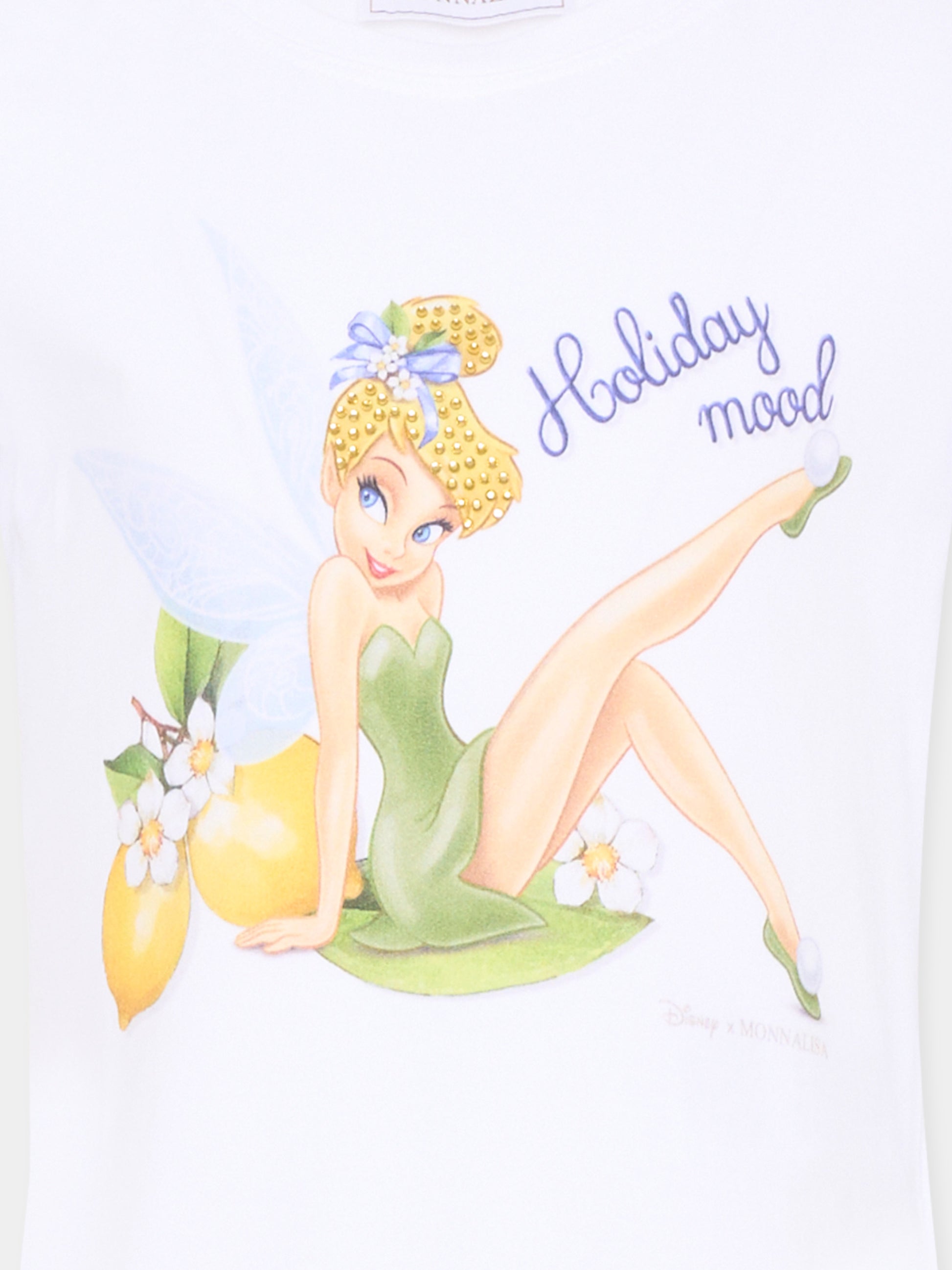 T-shirt bianca per bambina con Trilli,Monnalisa,11G625 - 7201 - 0099