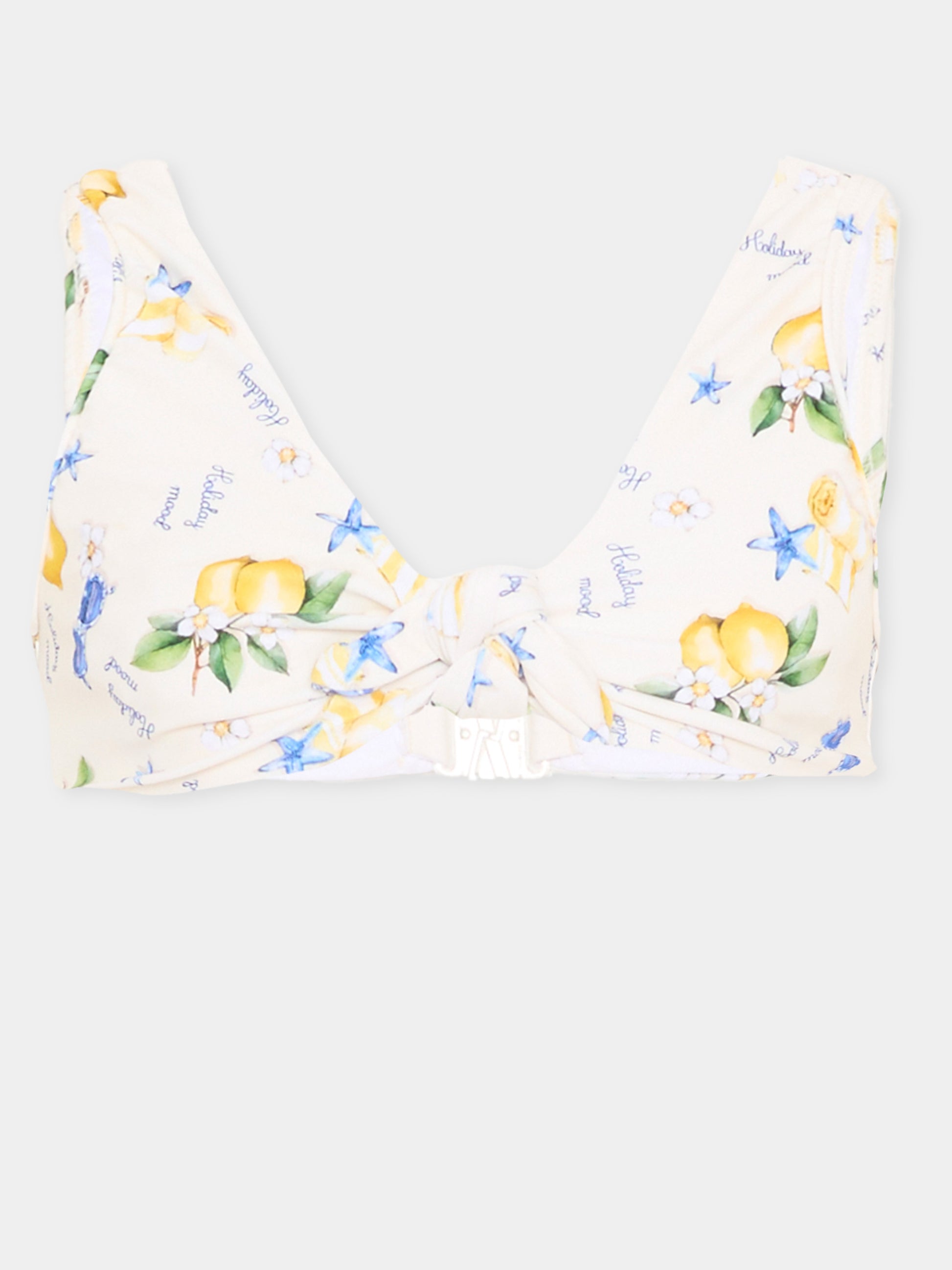 Slip e bikini giallo per bambina con limoni,Monnalisa,19G006 - 7039 - 0014