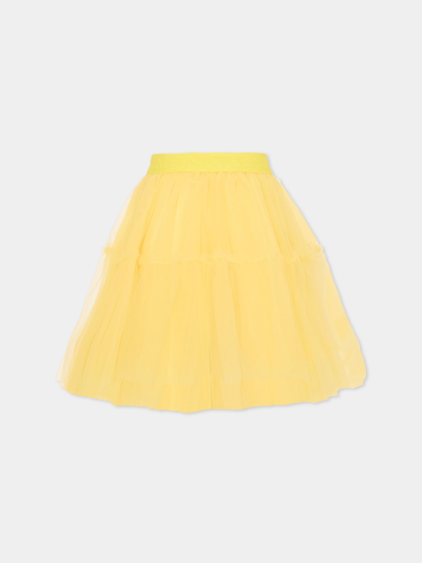 Gonna gialla per bambina in tulle,Monnalisa,17GGON - T9945 - 0014
