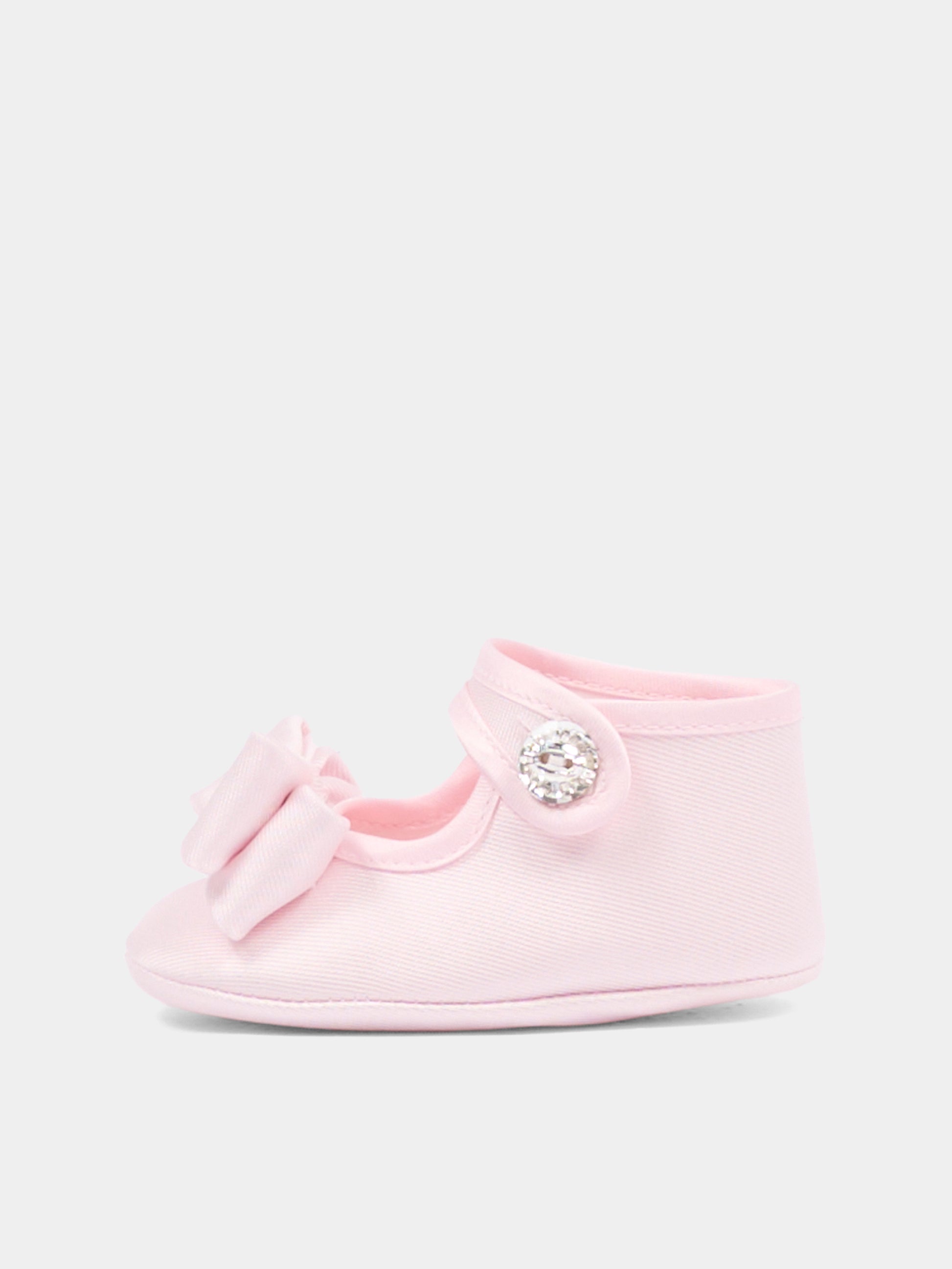 Ballerine rosa per neonata con fiocco,Monnalisa,73G008 - 7302 - 0091