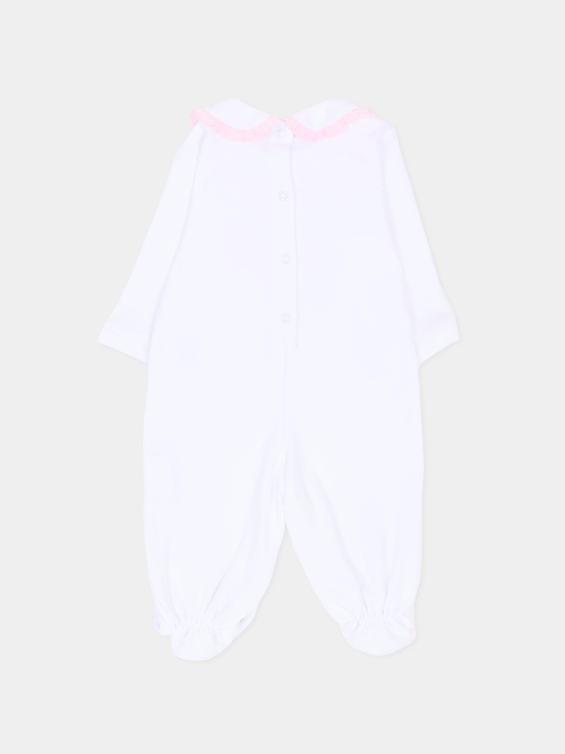 Tutina bianca per neonata con fatina,Monnalisa,35G202 - 7000 - 0099