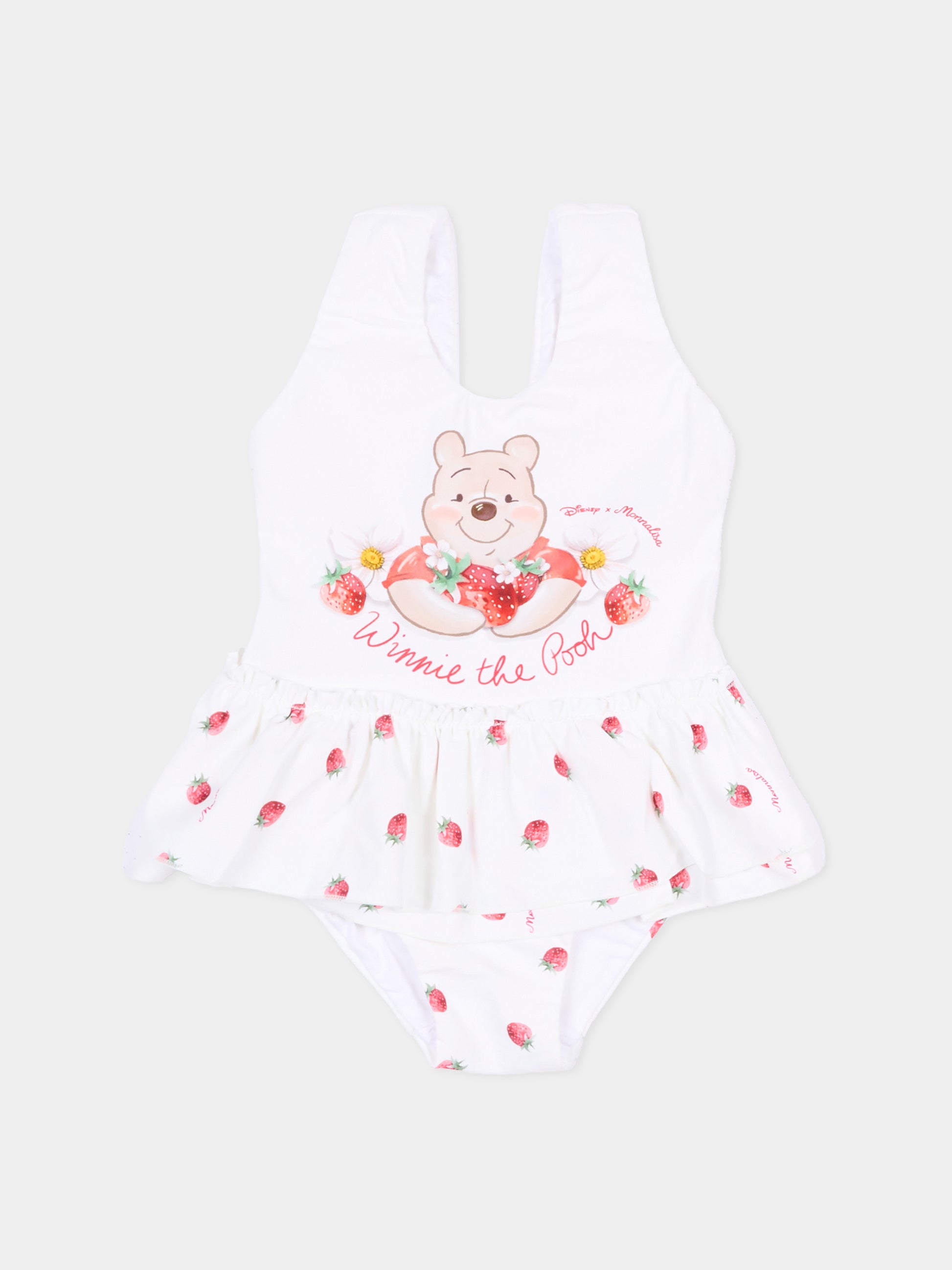 Costume intero bianco con Winnie the Pooh,Monnalisa,39G026 - 7095 - 9944