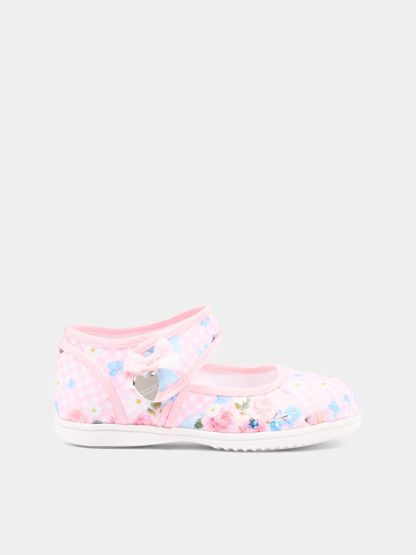 Ballerine rosa vichy per bambina,Monnalisa,83G000 - 7659 - 0090