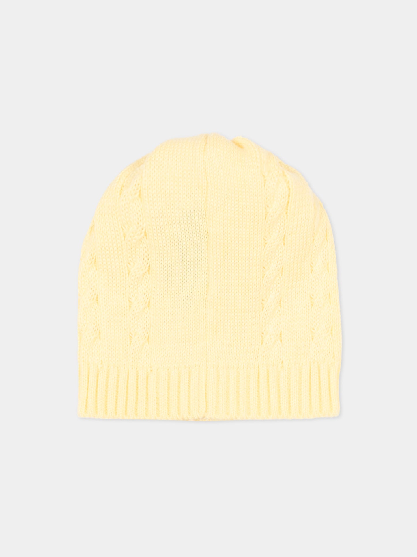 Cappello giallo per neonati a trecce,Little Bear,3112 GIALLO
