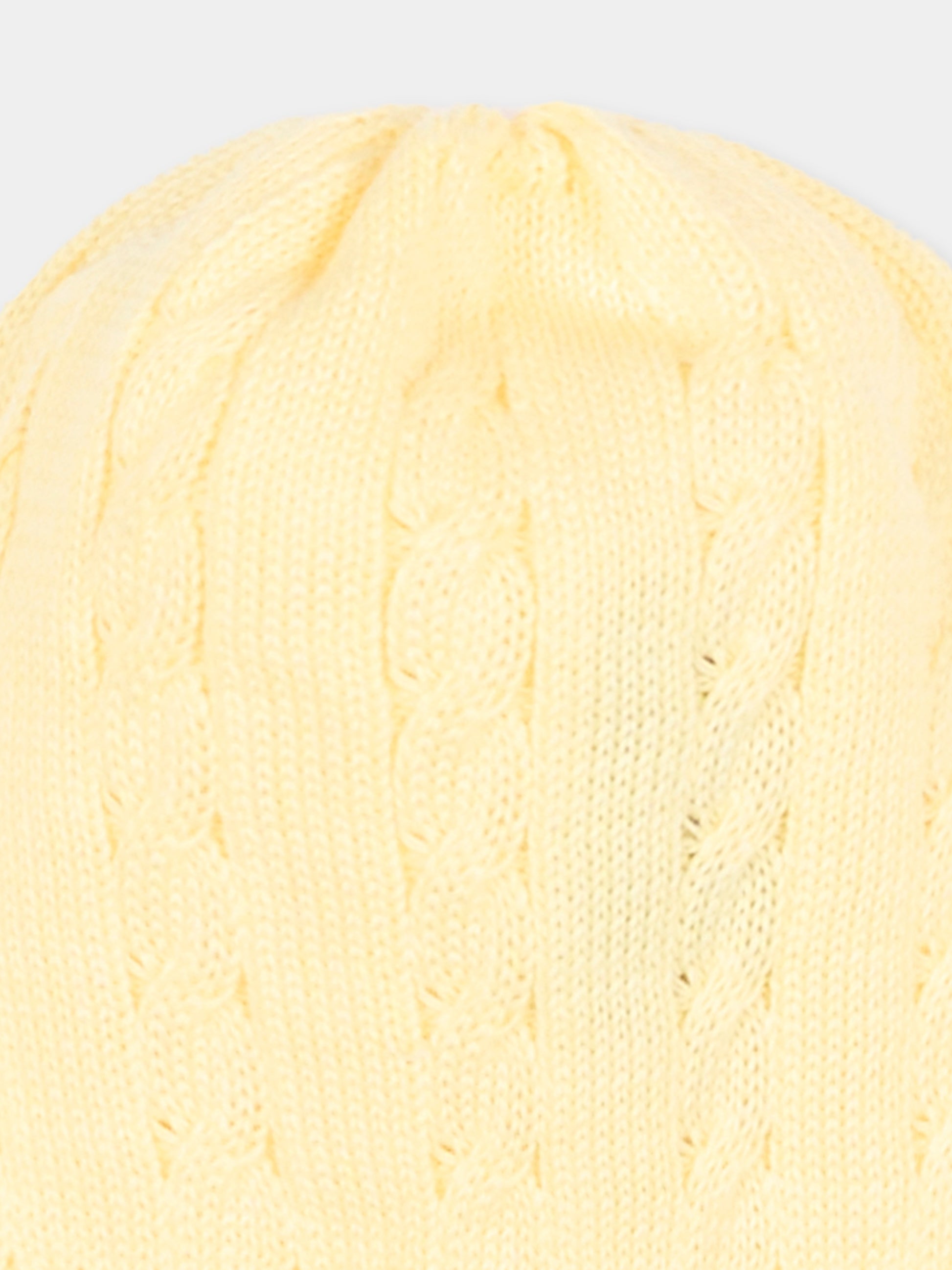 Cappello giallo per neonati a trecce,Little Bear,3112 GIALLO