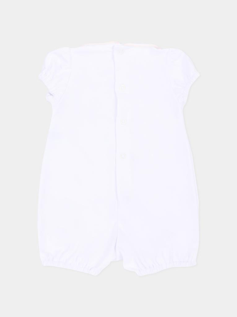 White romper for Baby Girl with hearts