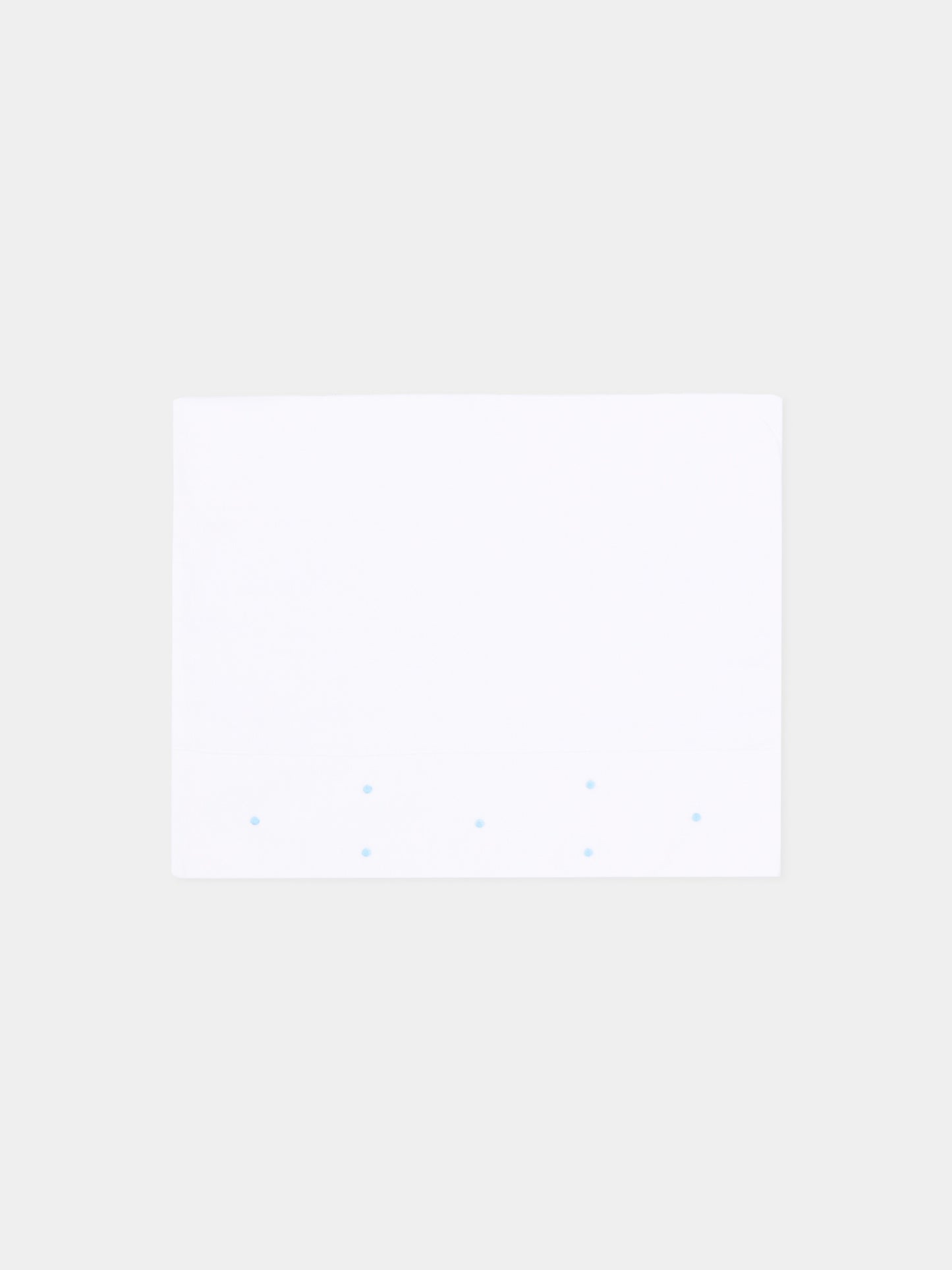 Ivory sheets for Baby Boy with light blue polka dots