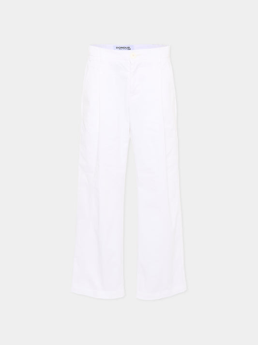 Pantaloni bianco per bambino,Dondup Kids,DMPA179 0 CE009 B000