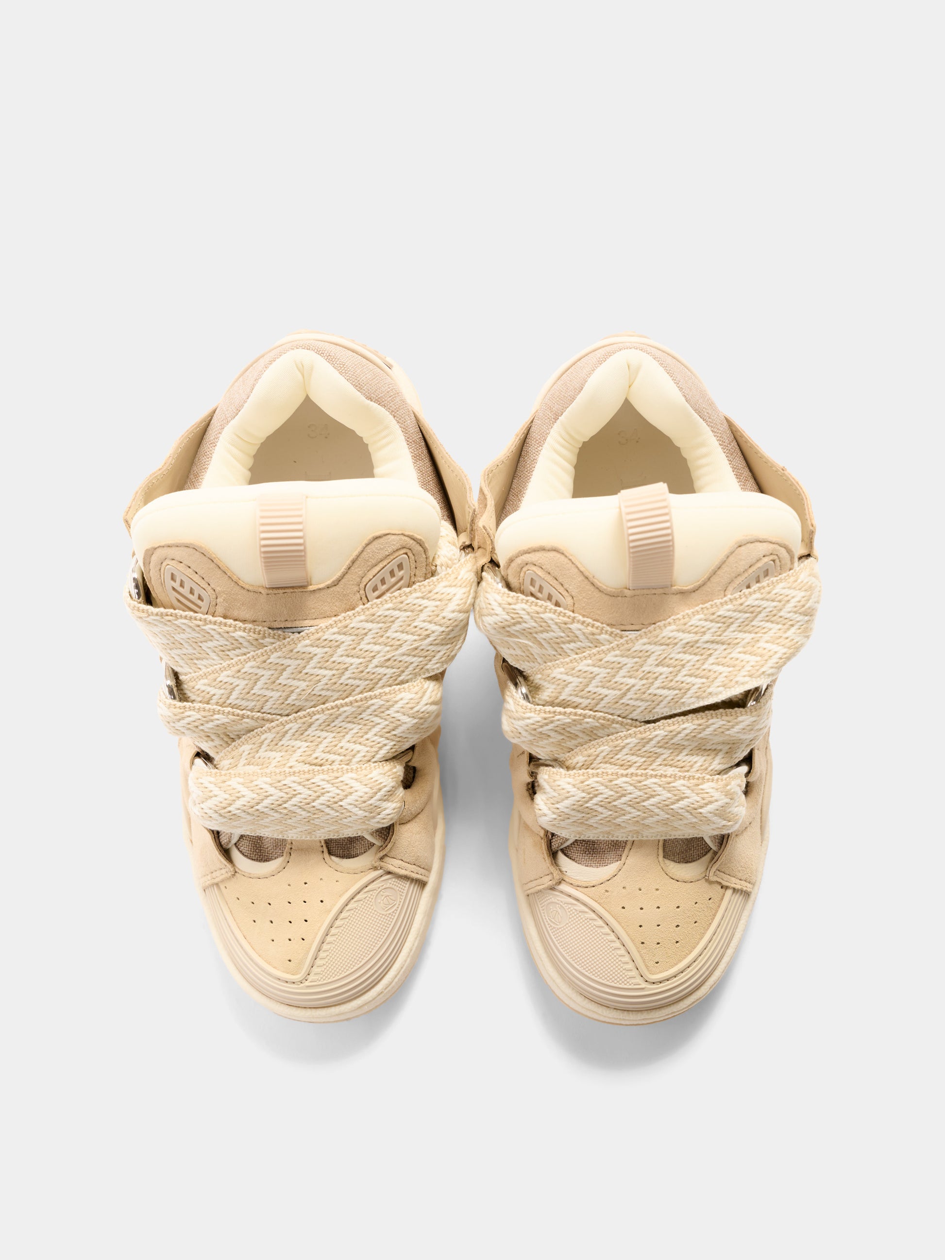 Sneakers beige per bambini con cinturino,Lanvin Petite,N30329 P82