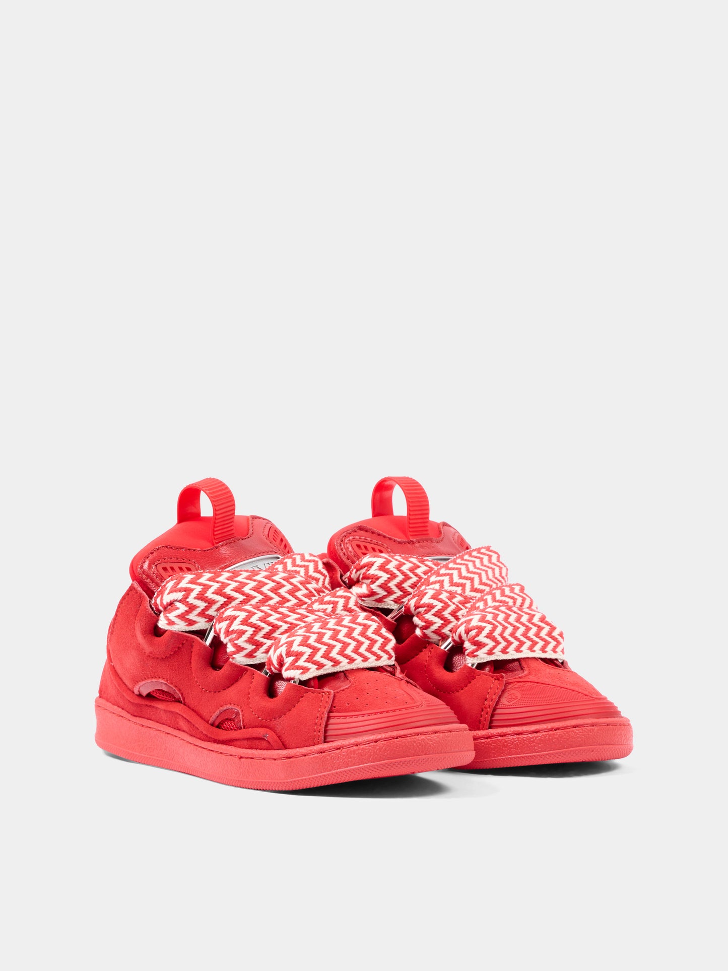 Sneakers rosse per bambini con doppi lacci,Lanvin Petite,N30358 998