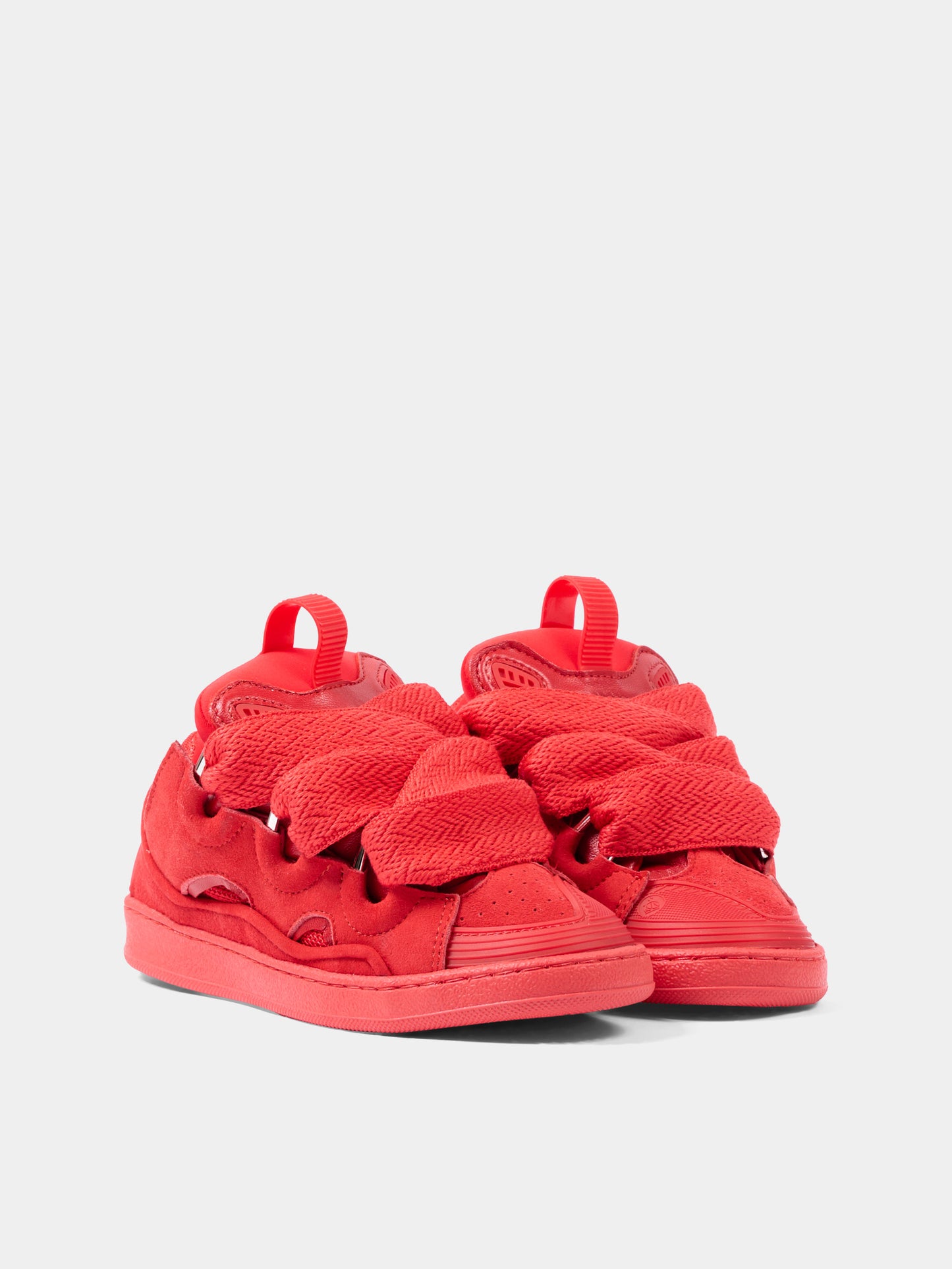 Sneakers rosse per bambini con doppi lacci,Lanvin Petite,N30358 998
