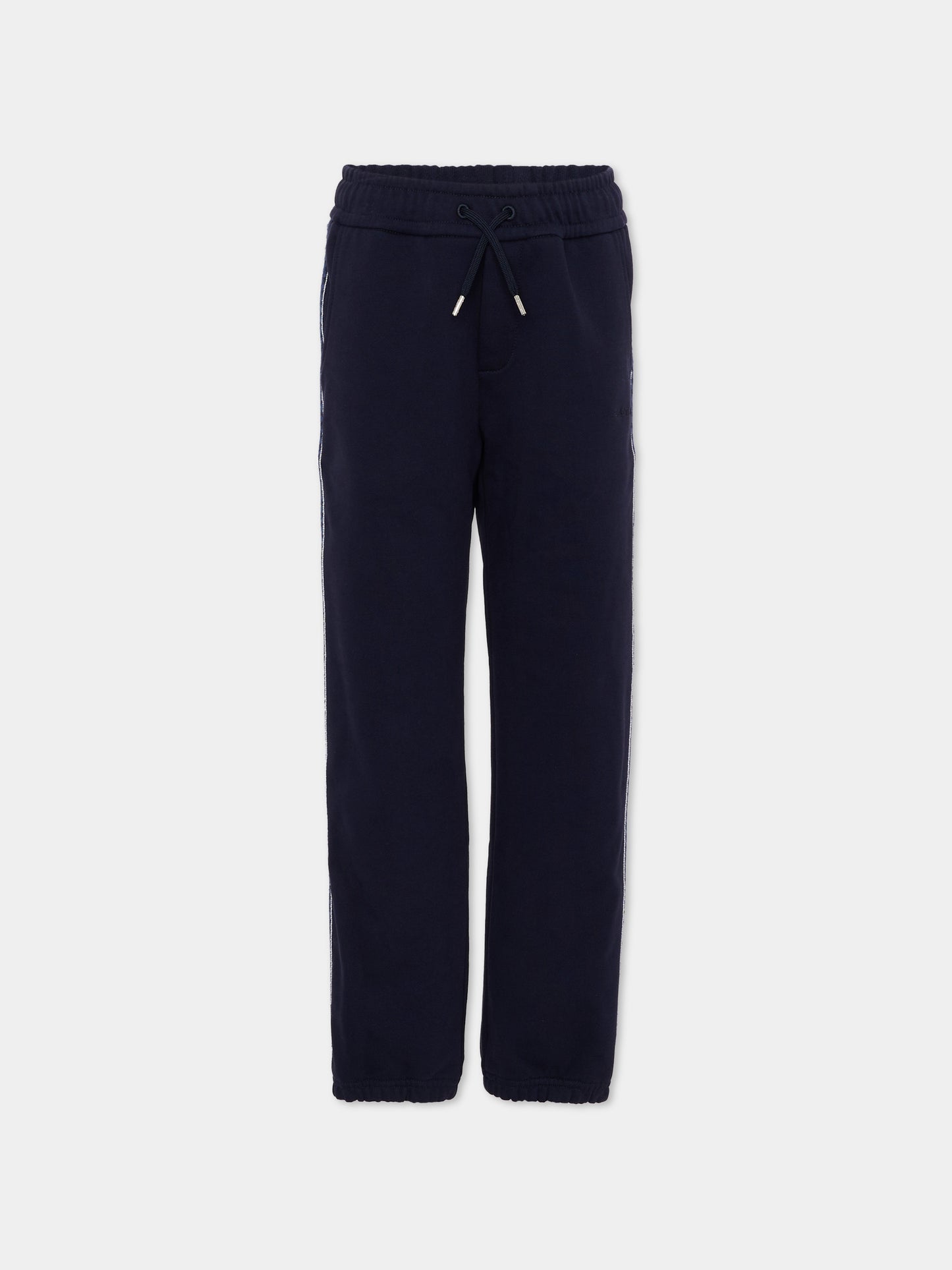 Pantaloni sportivi blu per bambino con curb lace,Lanvin Petite,N30372 855