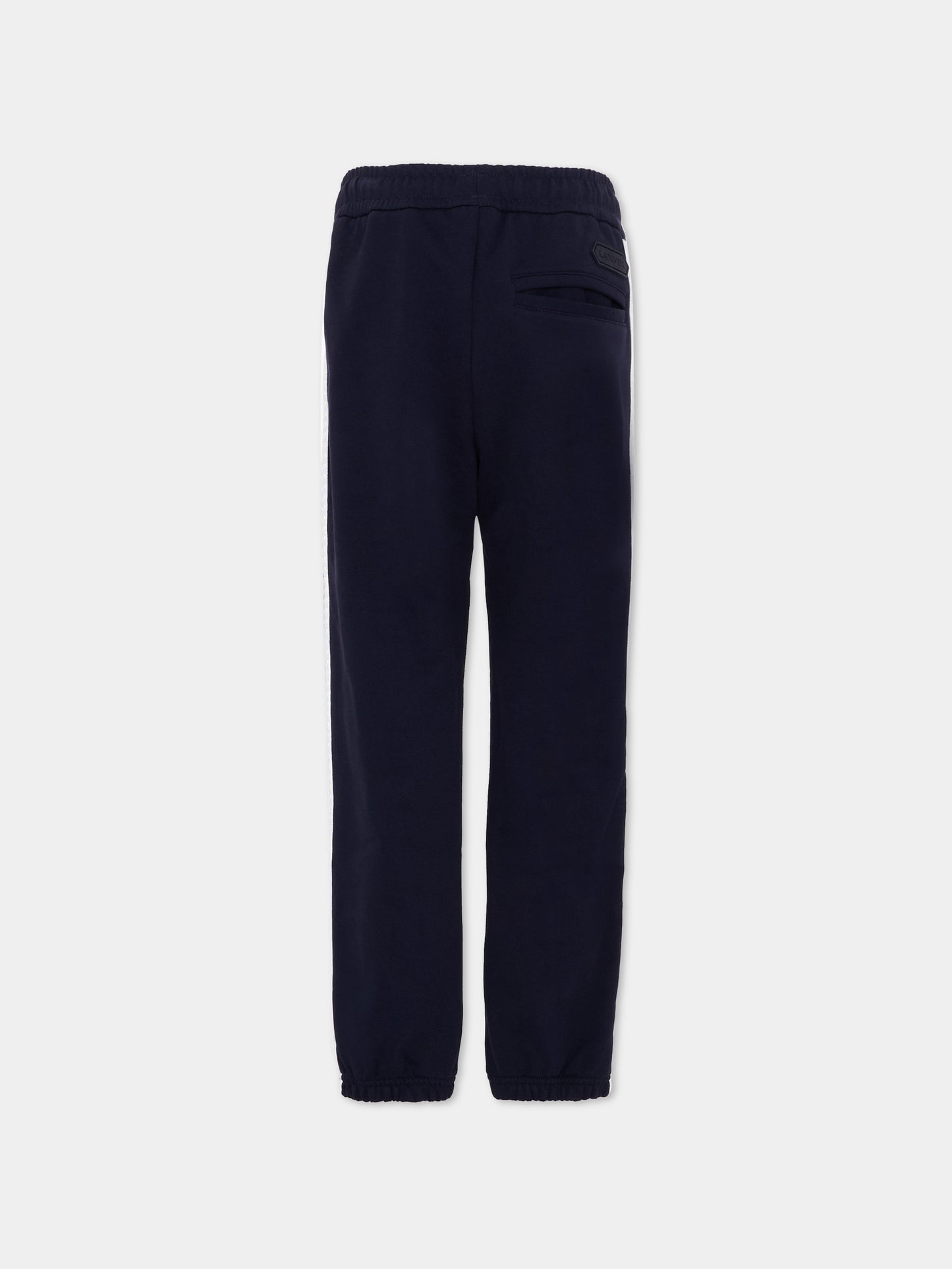 Pantaloni sportivi blu per bambino con curb lace,Lanvin Petite,N30372 855