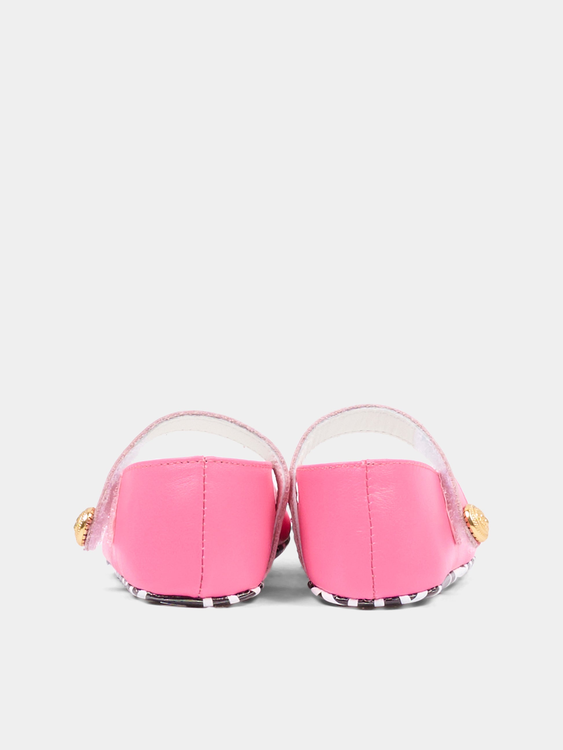 Ballerine rosa per neonata con labirinto,Balmain Kids,BY0026-Y0051 552OR