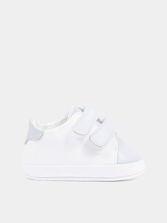 Sneakers celesti per neonato con logo,Balmain Kids,BY0556-Y0051 100CE