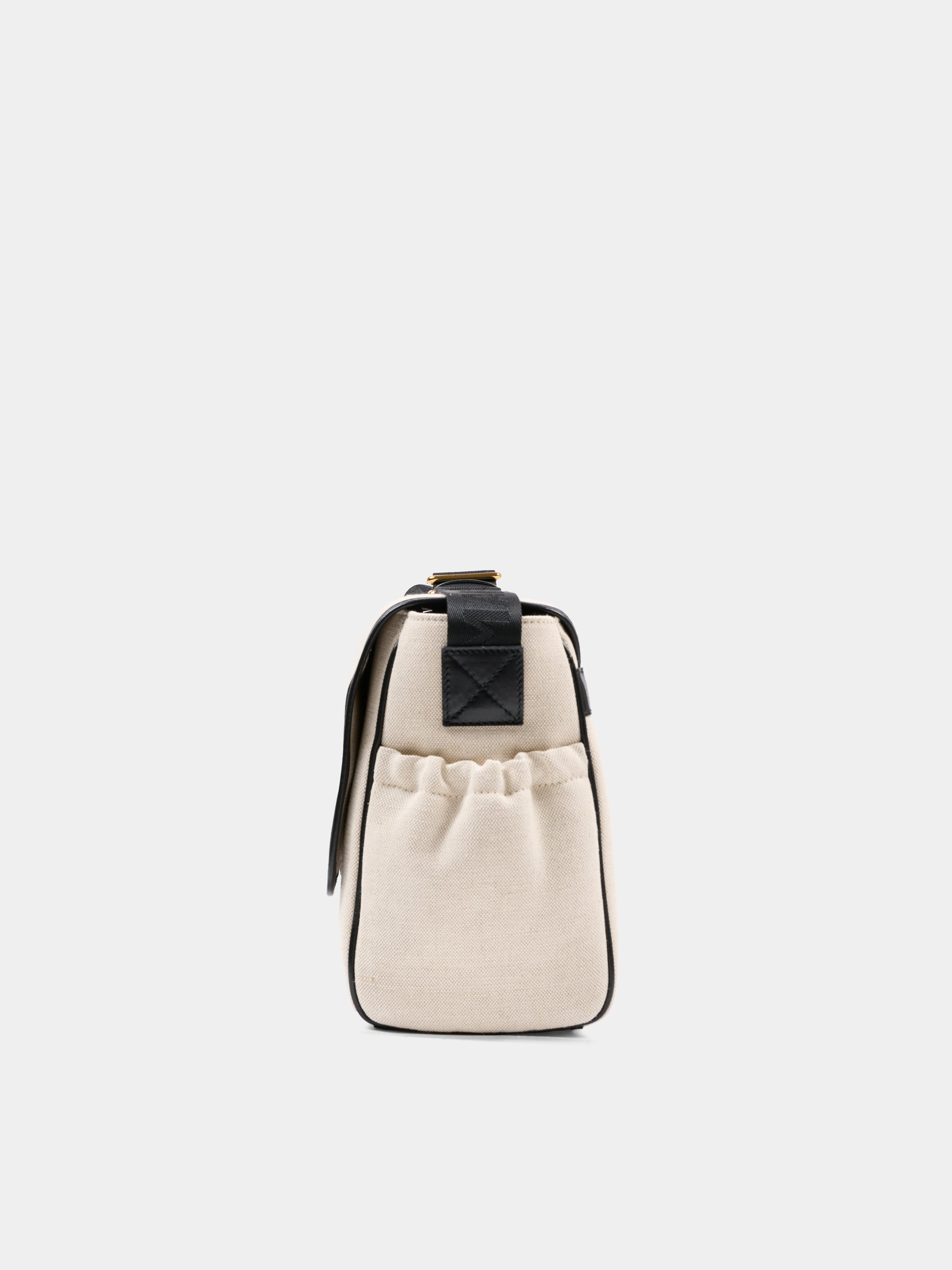 Borsa mamma avorio per neonati con logo ricamato,Balmain Kids,BY0618-Z1839 102NE