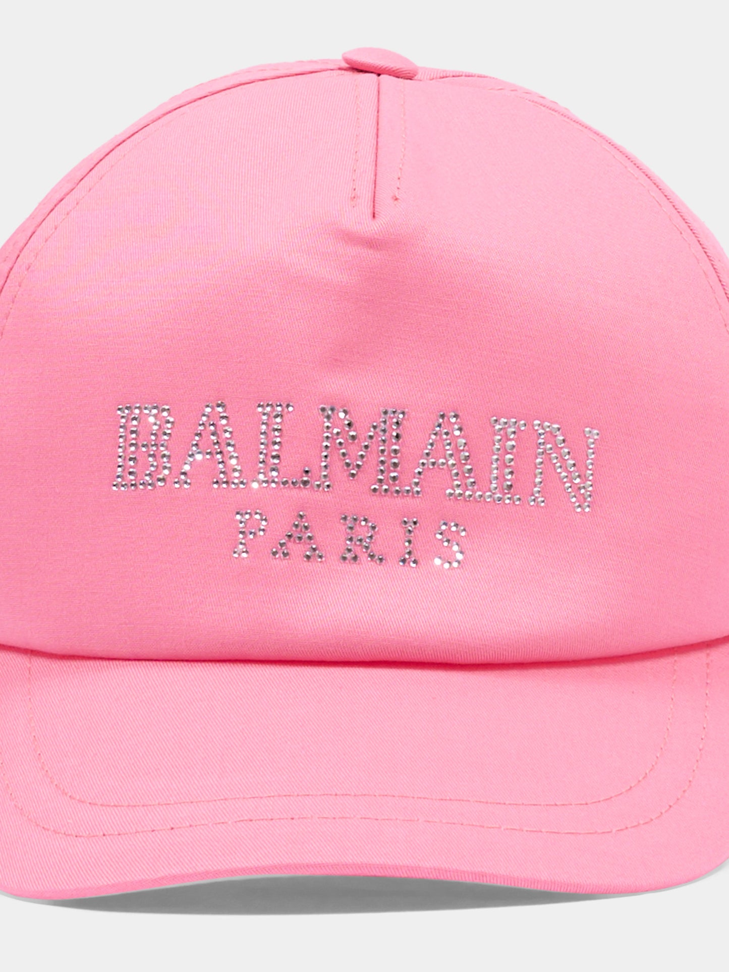 Cappello rosa con visiera per bambina con logo,Balmain Kids,BY0A77-G0197 552