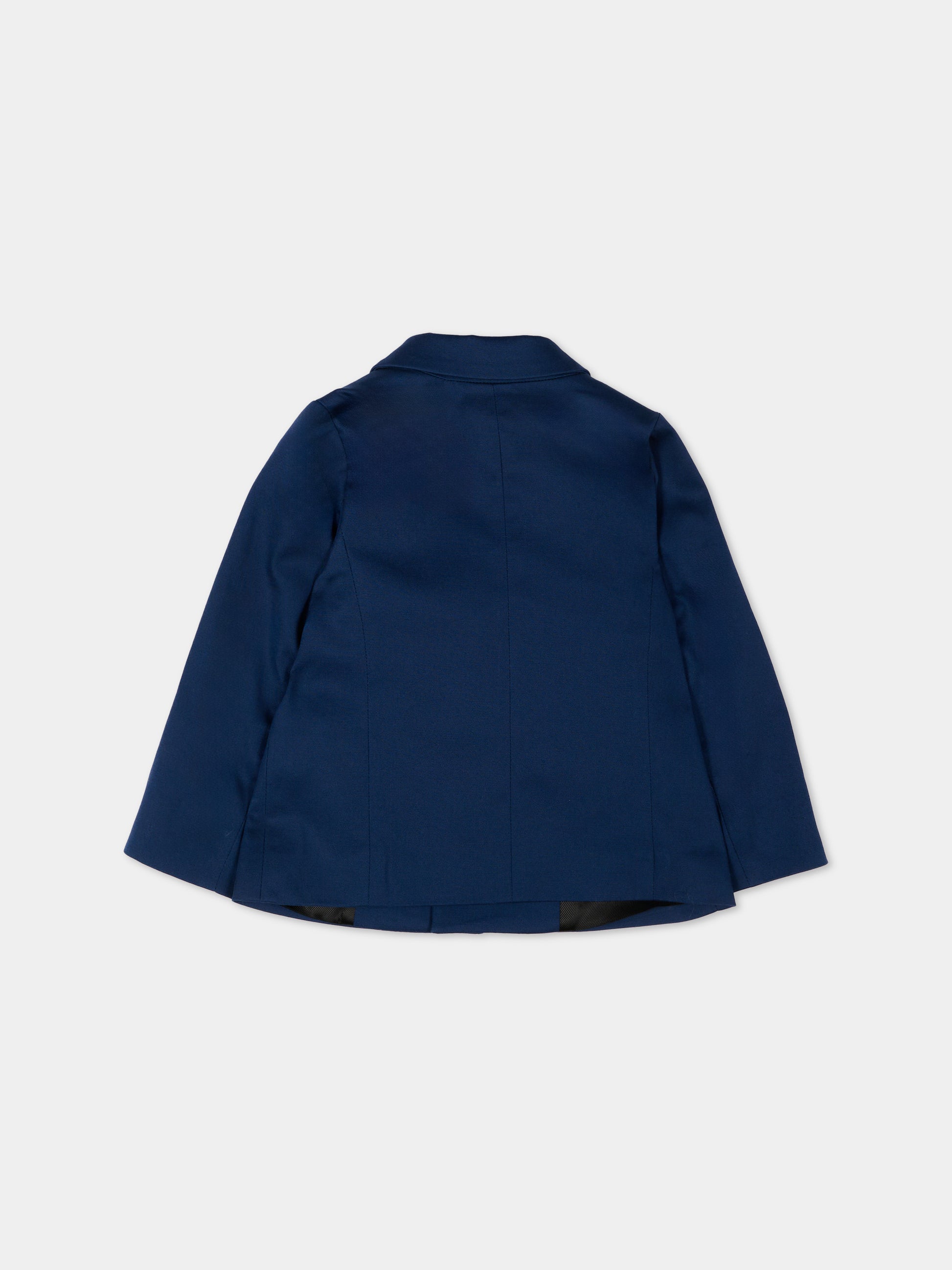 Giaccca blu per neonato con bottoni oro,Balmain Kids,BY2524-G0197 620OR