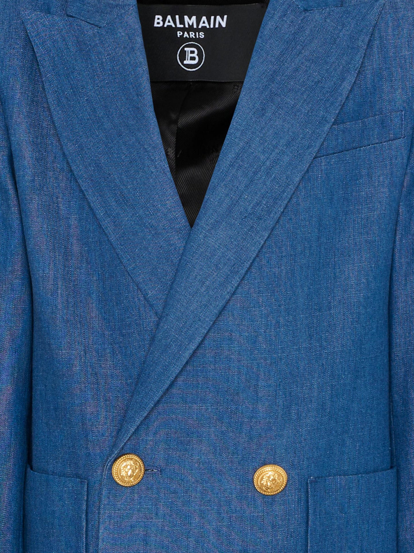 Giacca blu per bambino con bottoni oro,Balmain Kids,BY2P74-P0588 625