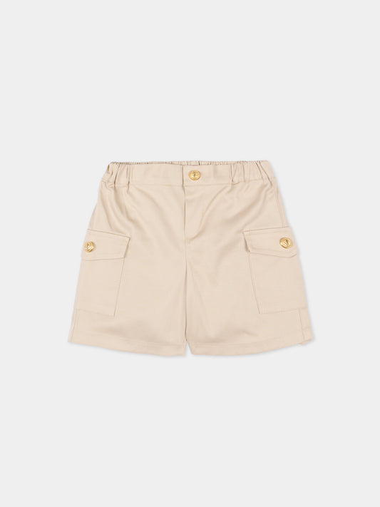 Shorts beige per neonato,Balmain Kids,BY6579-G0197 107