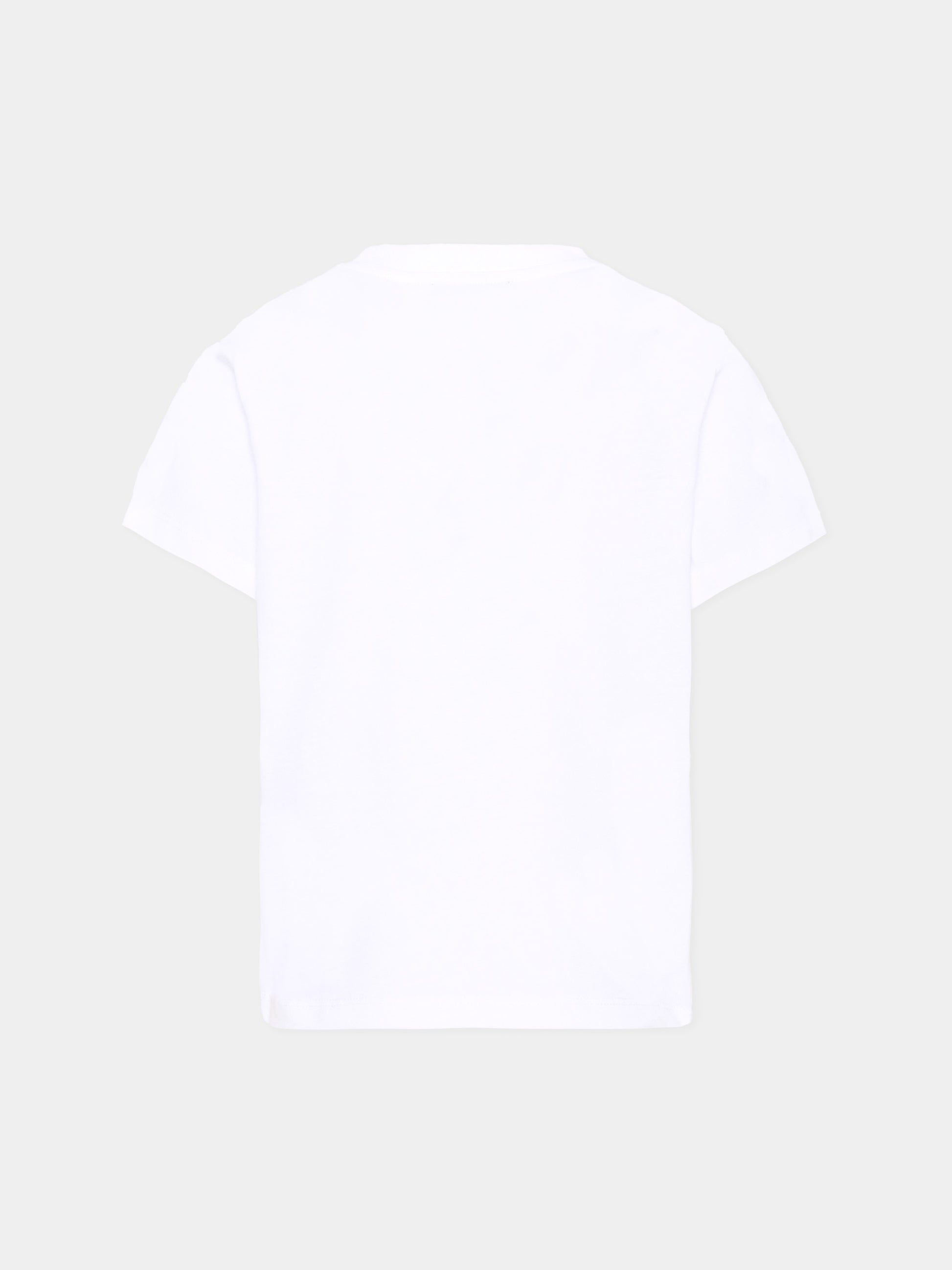 T-shirt bianca per bambino con logo,Balmain Kids,BY8P11-Z3672 100BL