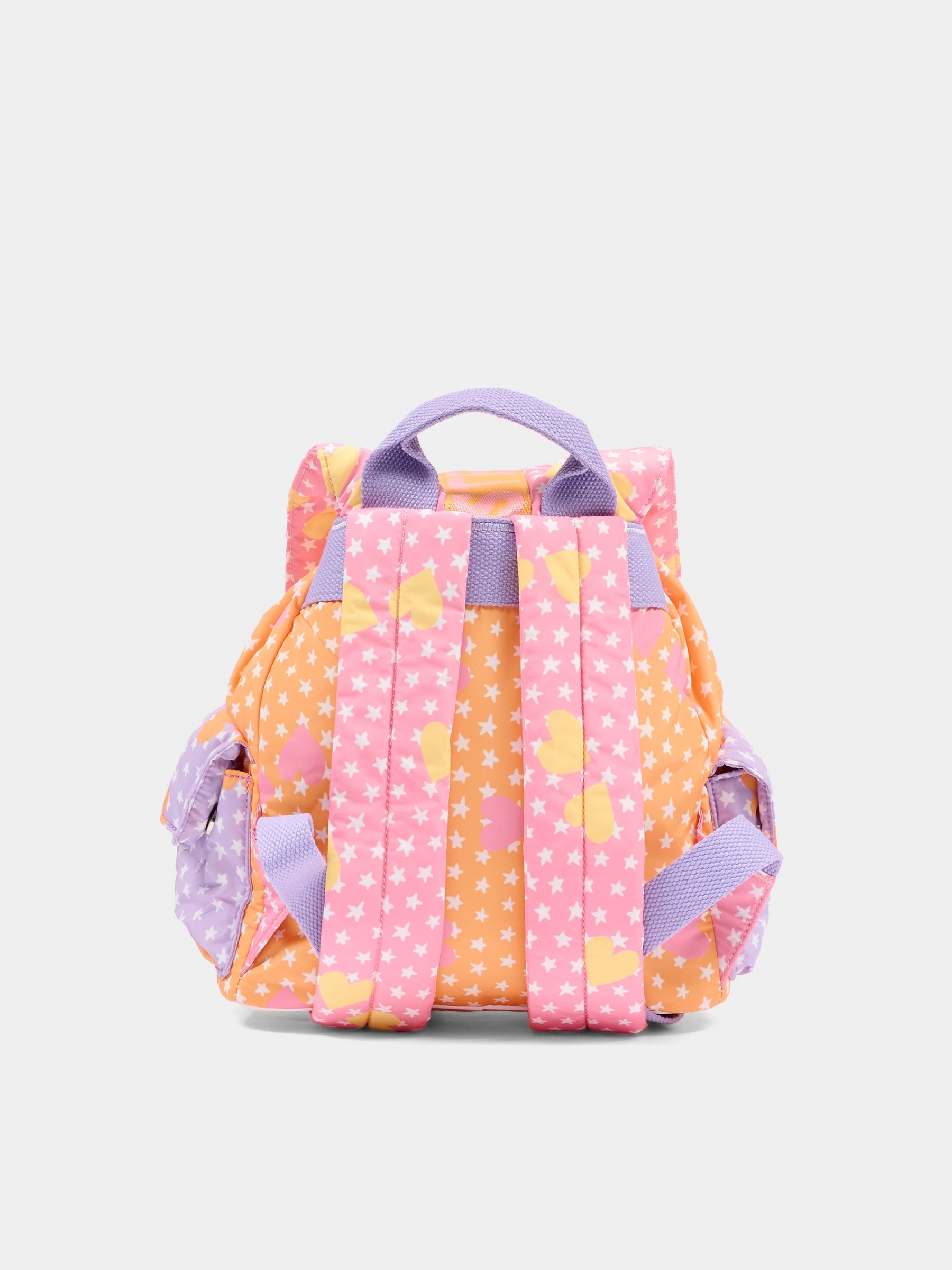 Zaino multicolor per bambina con stelle e cuori,Stella Mccartney Kids,TY0A18-Z3616 51UMC