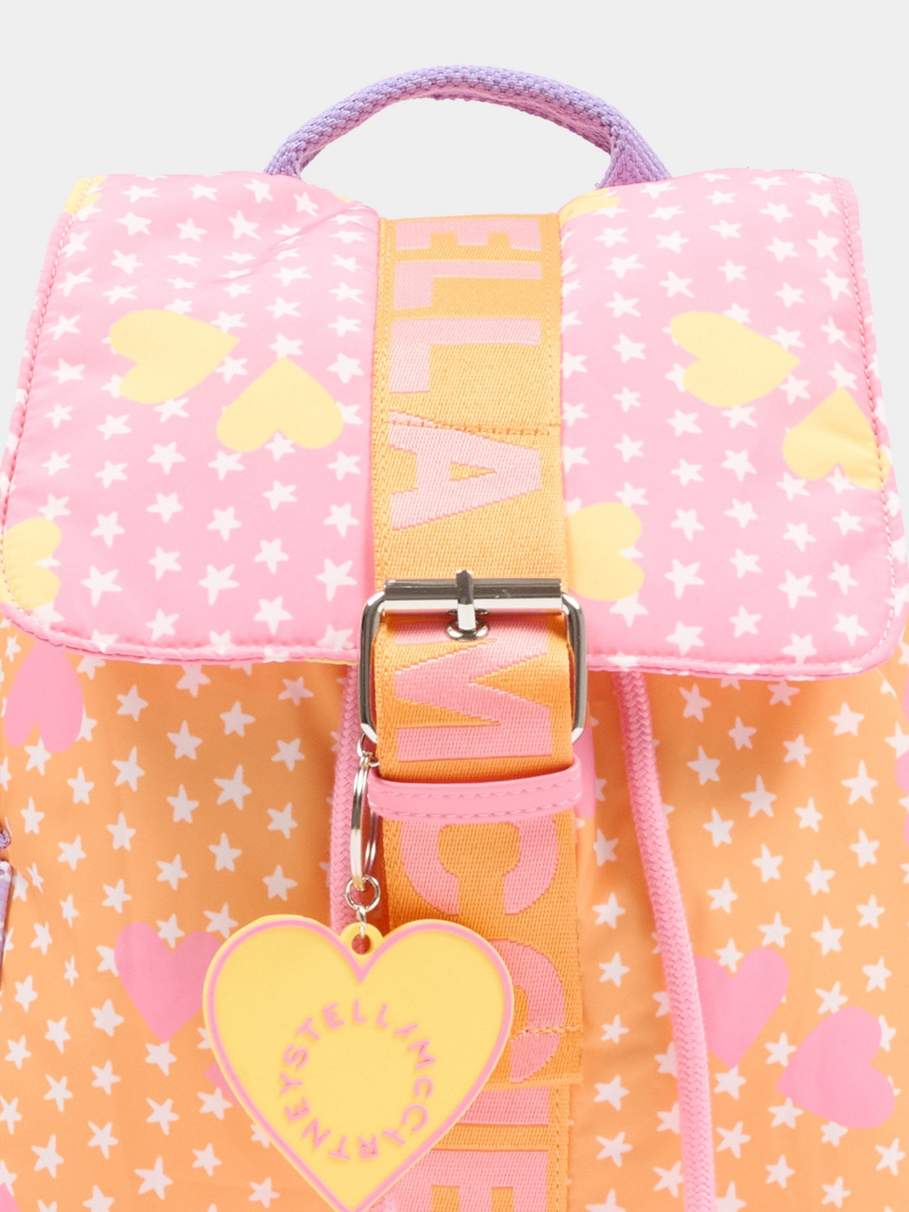 Zaino multicolor per bambina con stelle e cuori,Stella Mccartney Kids,TY0A18-Z3616 51UMC