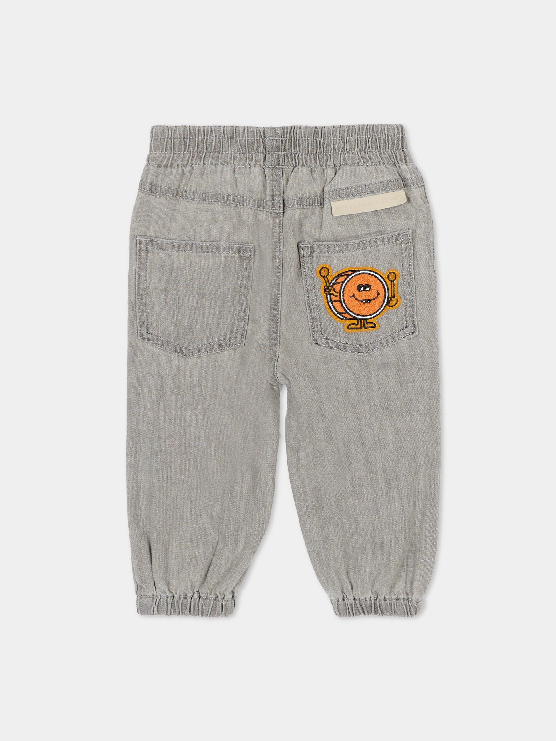 Pantaloni grigi per neonato con chitarra,Stella Mccartney Kids,TY6500-Z0522 909