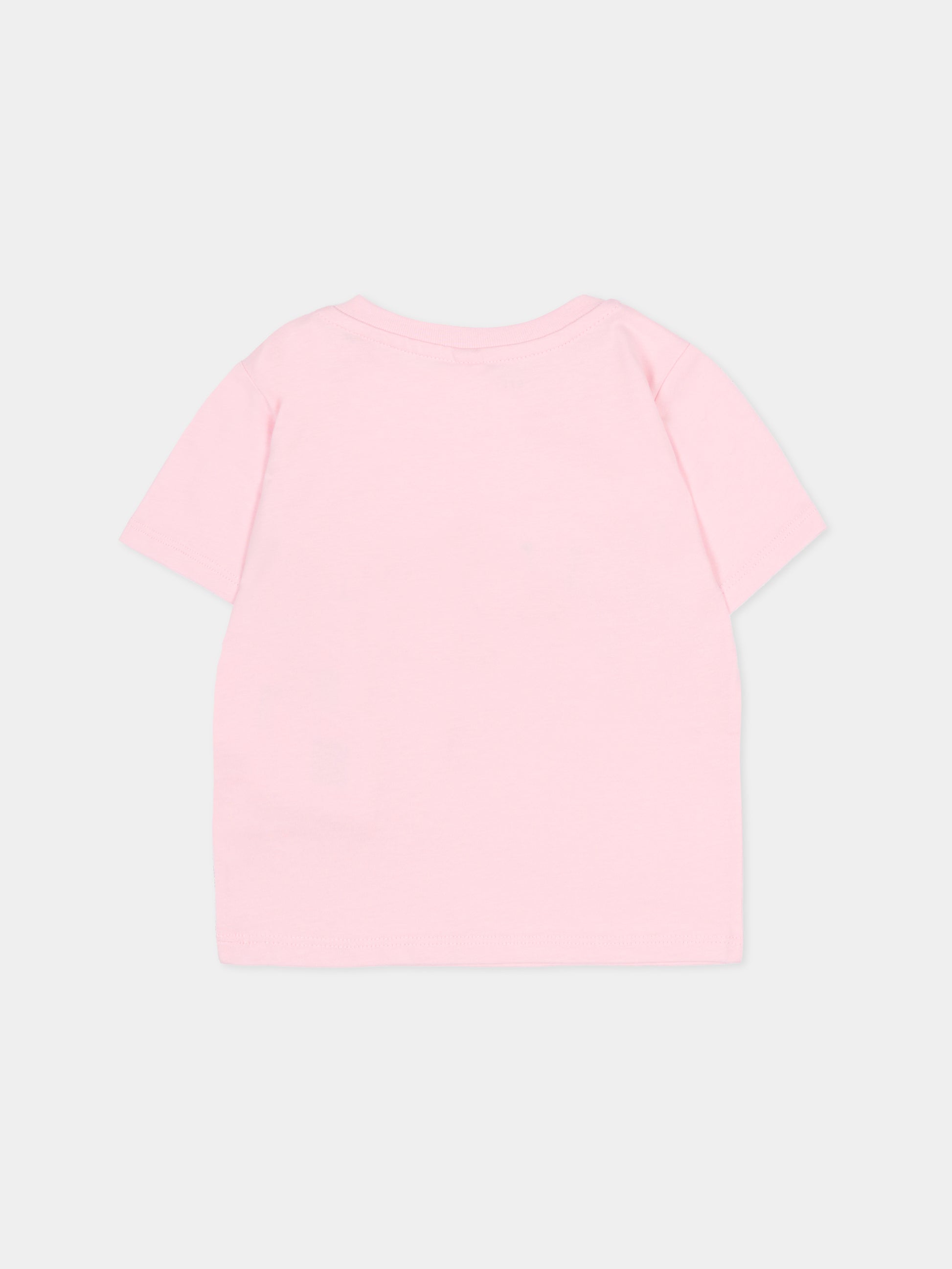 T-shirt rosa per neonata con stampa coccinella,Stella Mccartney Kids,TY8021-Z0434 51R