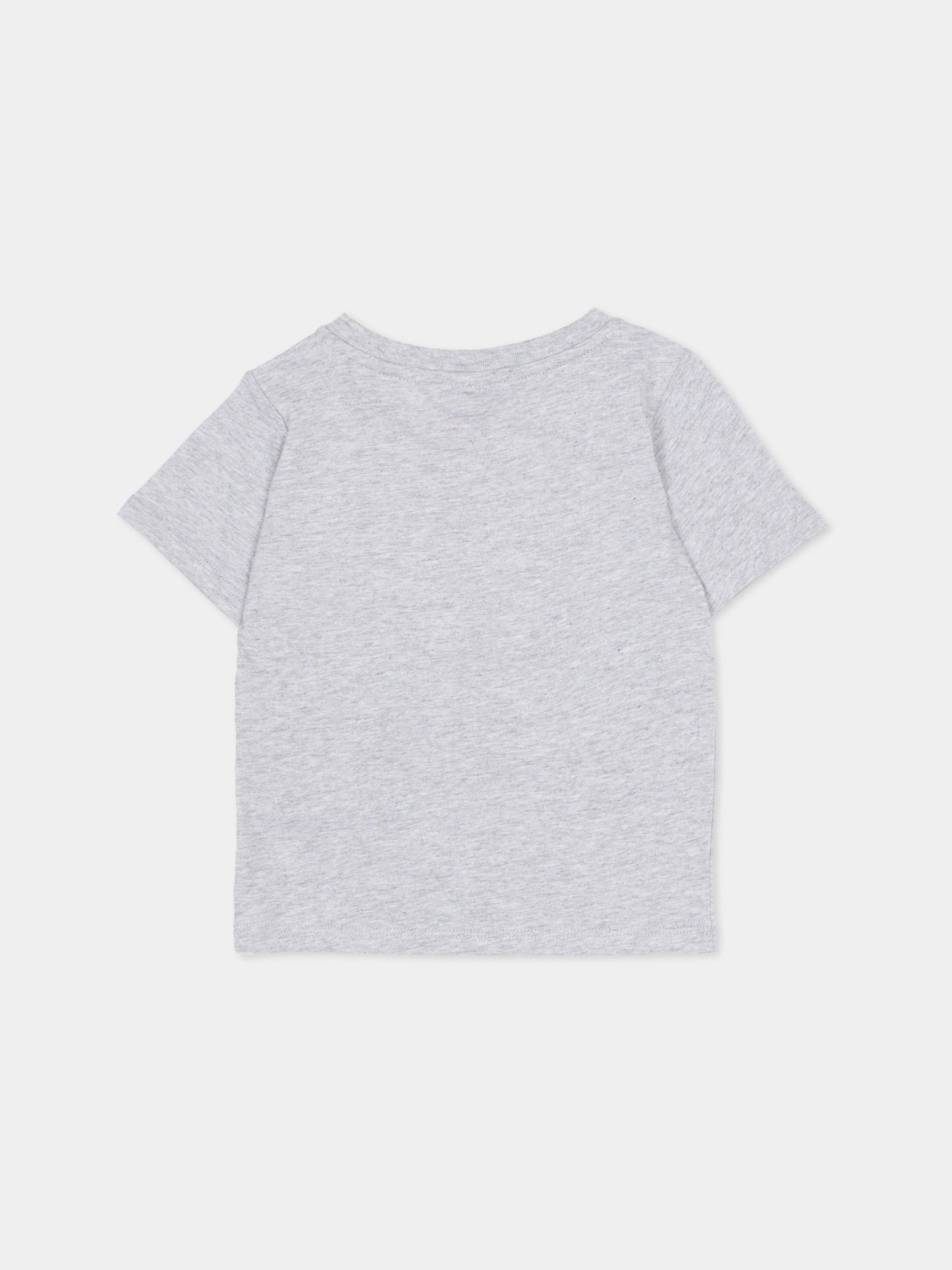 T-shirt grigia per neonato con stampa chitarra,Stella Mccartney Kids,TY8530-Z0434 807